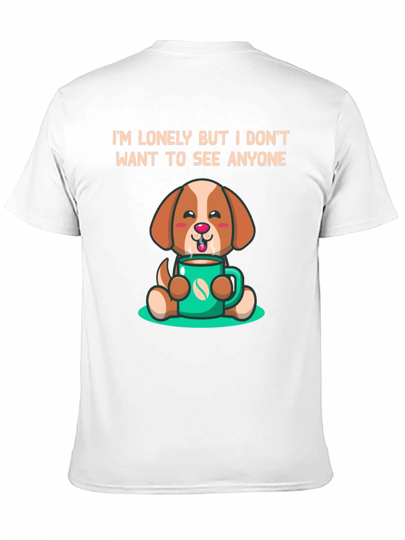 Lonely Dog Cartoon T-Shirt