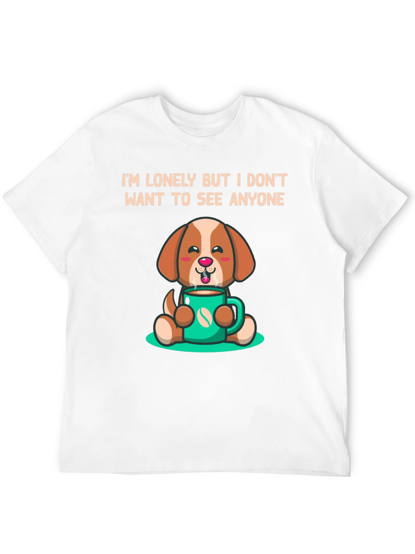 Lonely Dog Cartoon T-Shirt