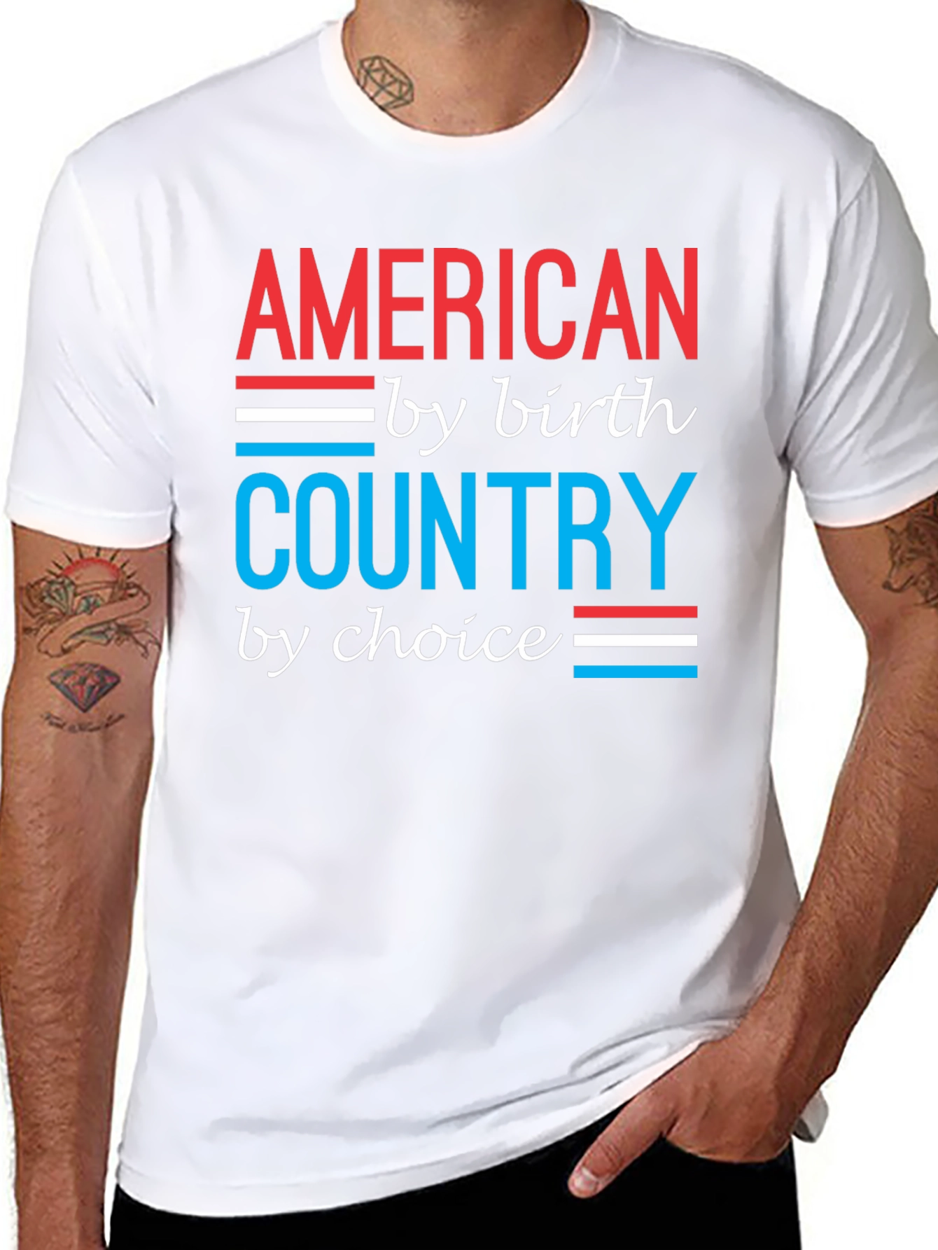 American by Birth Country by Choice Graphic T-Shirt