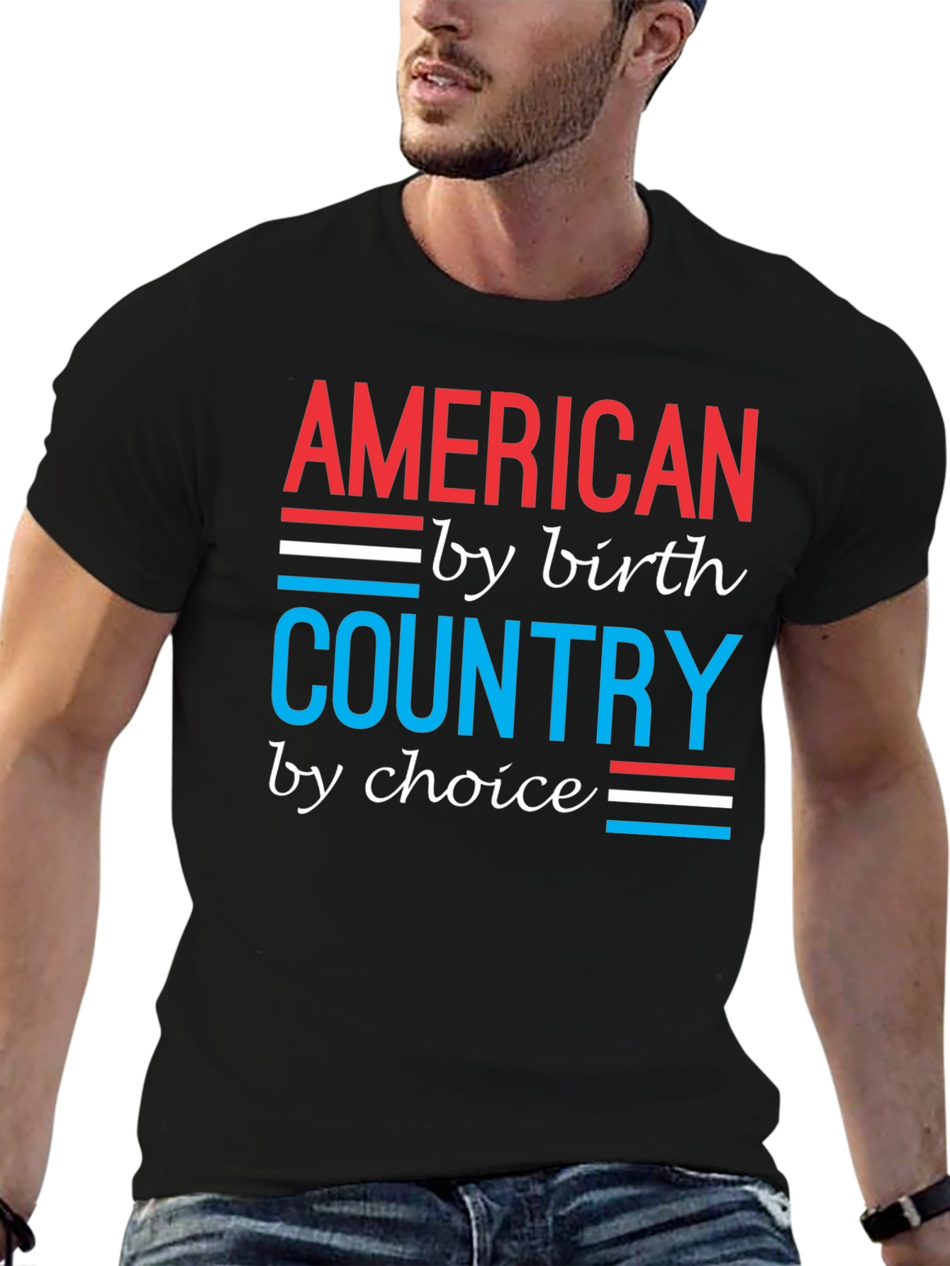 American by Birth Country by Choice Graphic T-Shirt