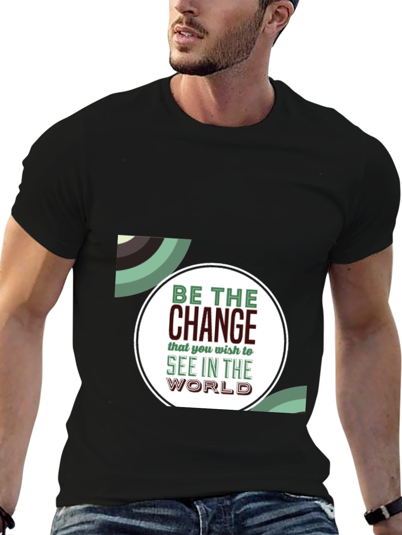 Be The Change Graphic Tee - Inspiring Black T-Shirt