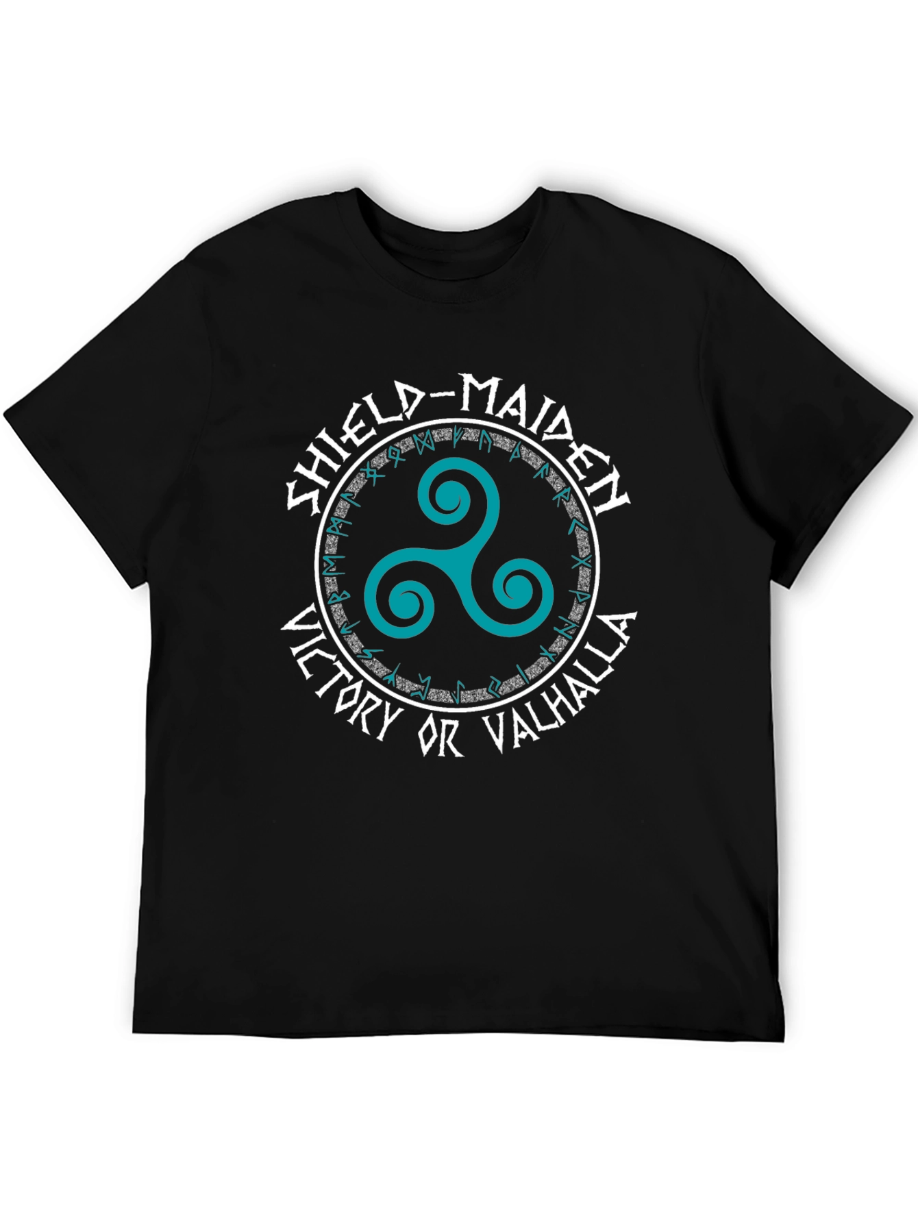 Shield-Maiden Viking T-Shirt: Victory or Valhalla Design