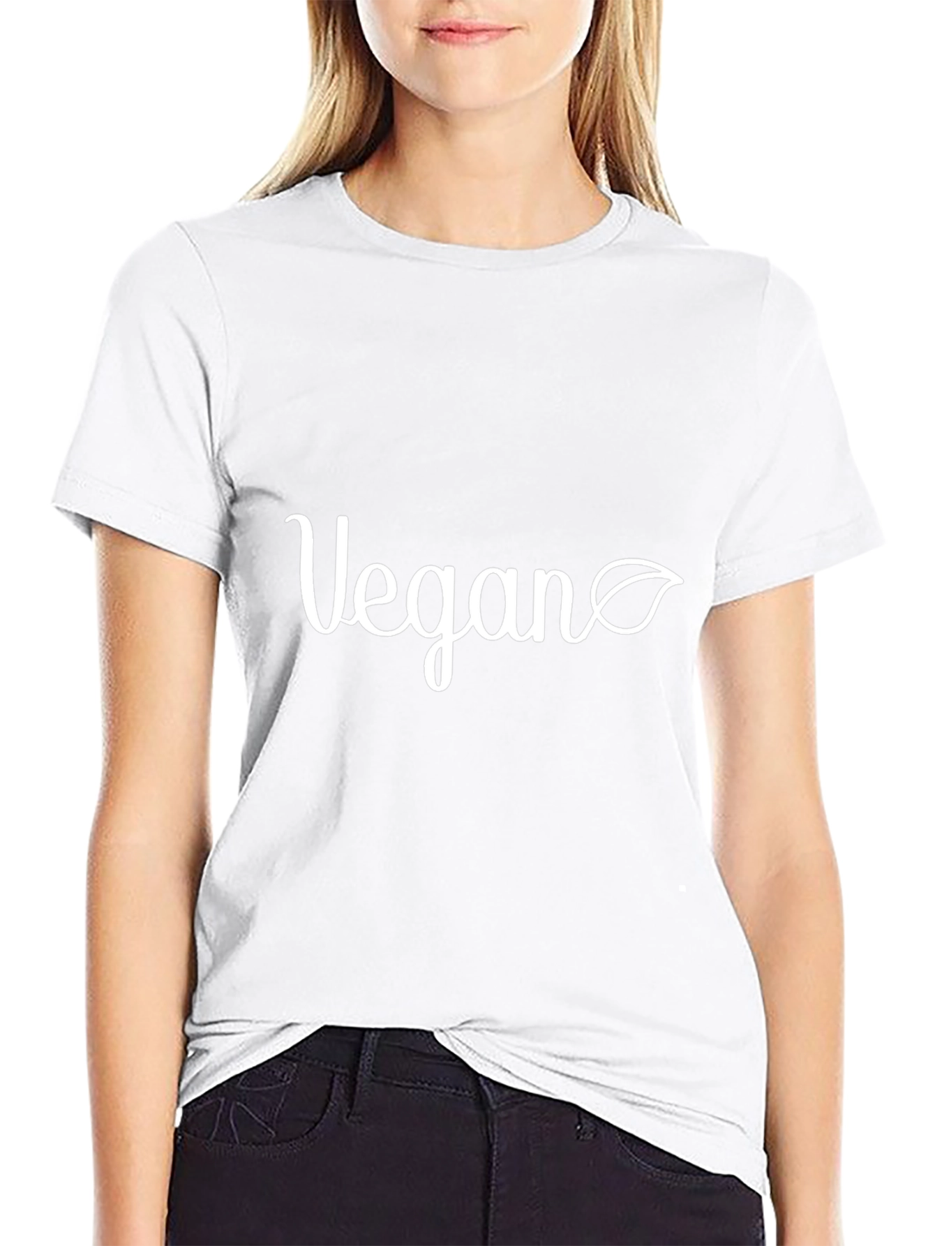 Vegan Graphic Tee - Black Cotton T-Shirt