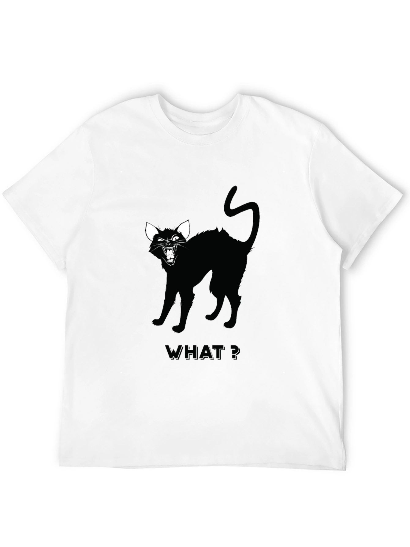 Black Cat Graphic Tee - WHAT? Design