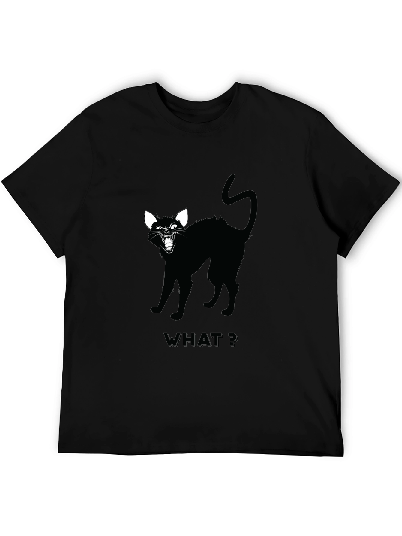 Black Cat Graphic Tee - WHAT? Design