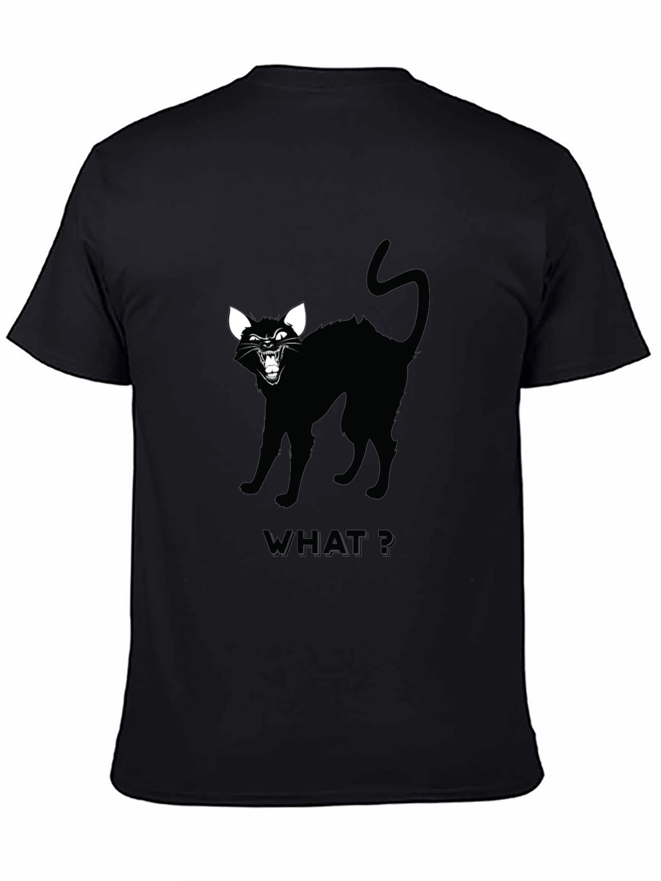 Black Cat Graphic Tee - WHAT? Design