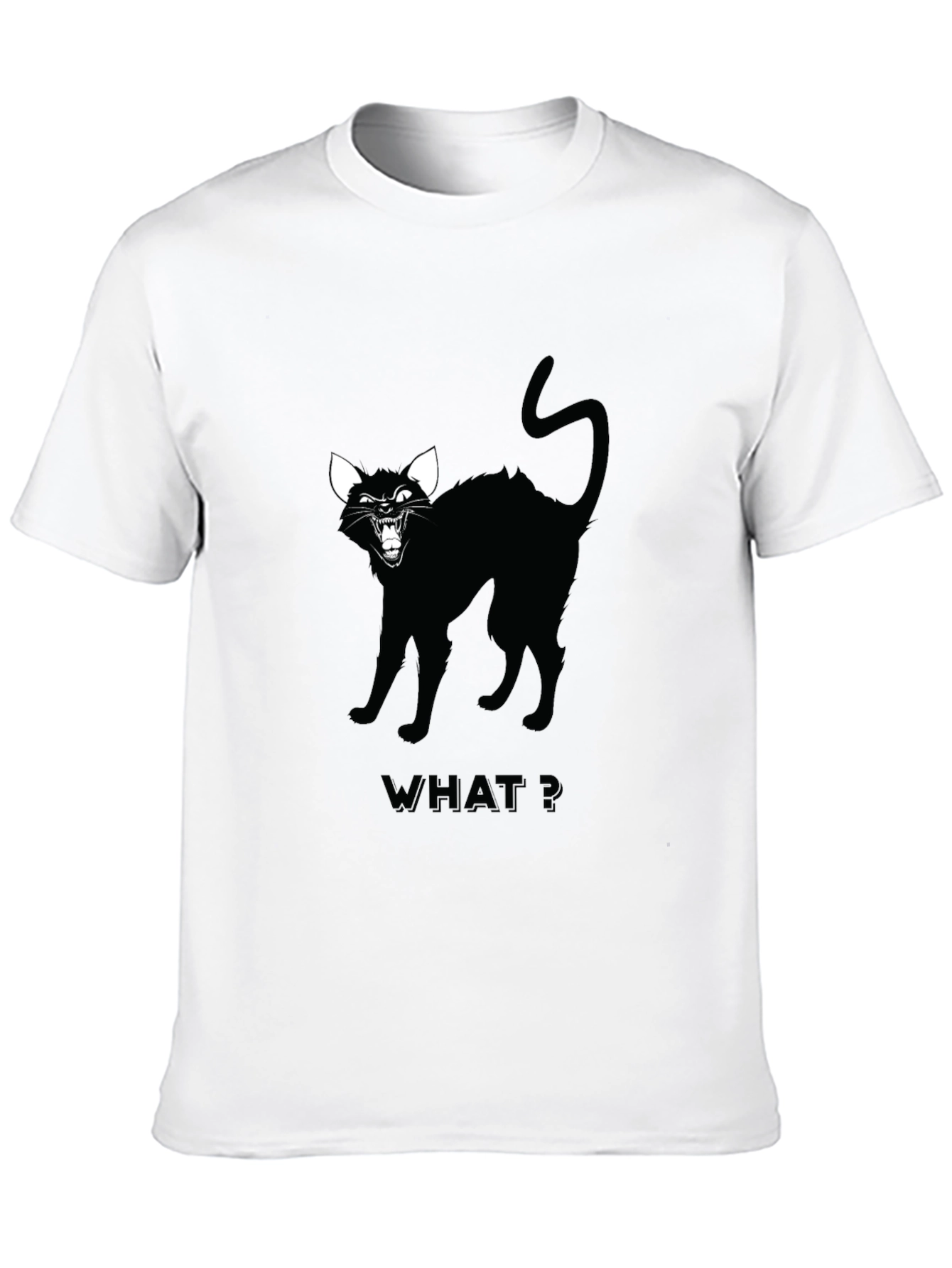 Black Cat Graphic Tee - WHAT? Design