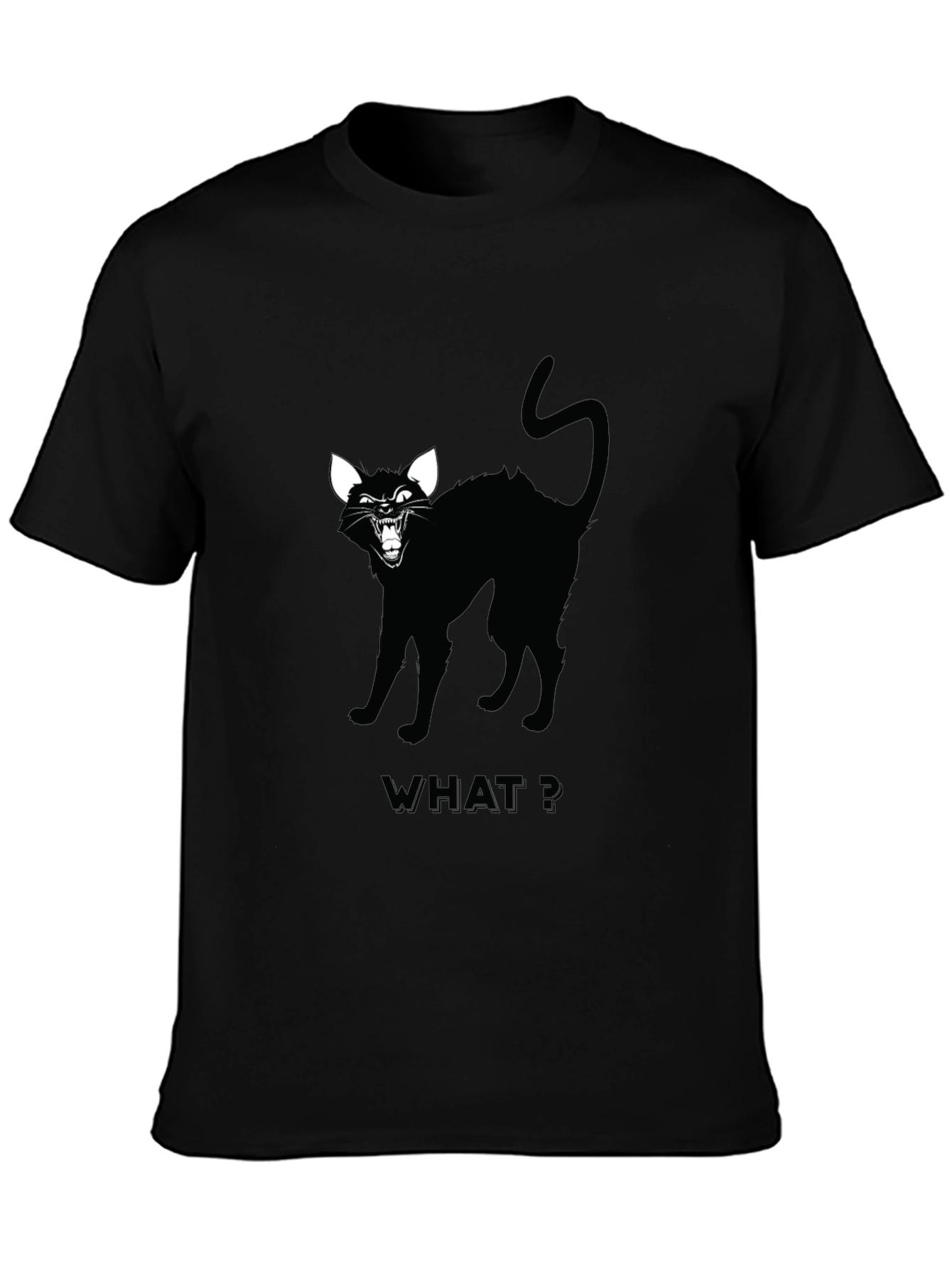 Black Cat Graphic Tee - WHAT? Design