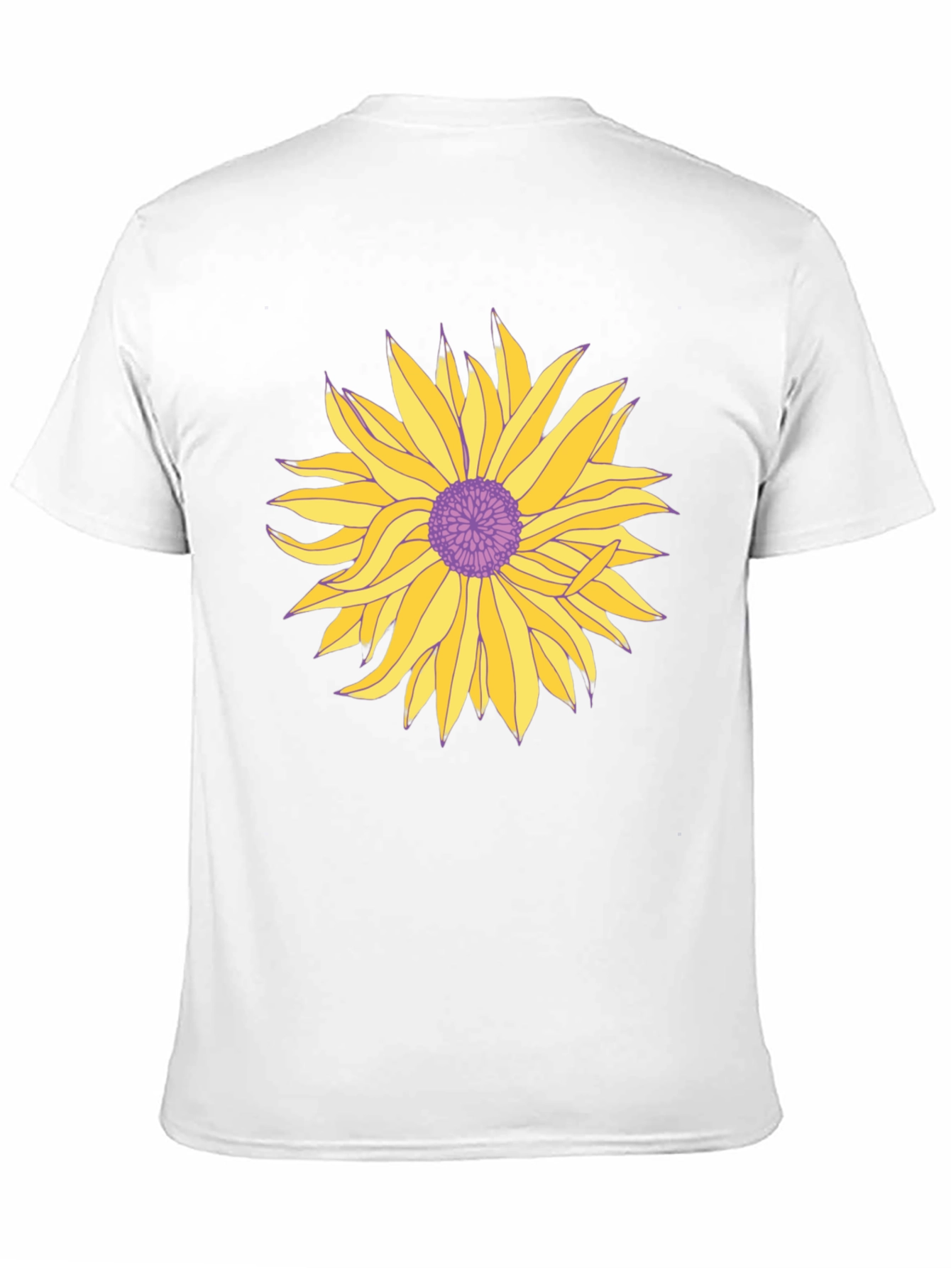Black T-Shirt with Graphic Floral Print