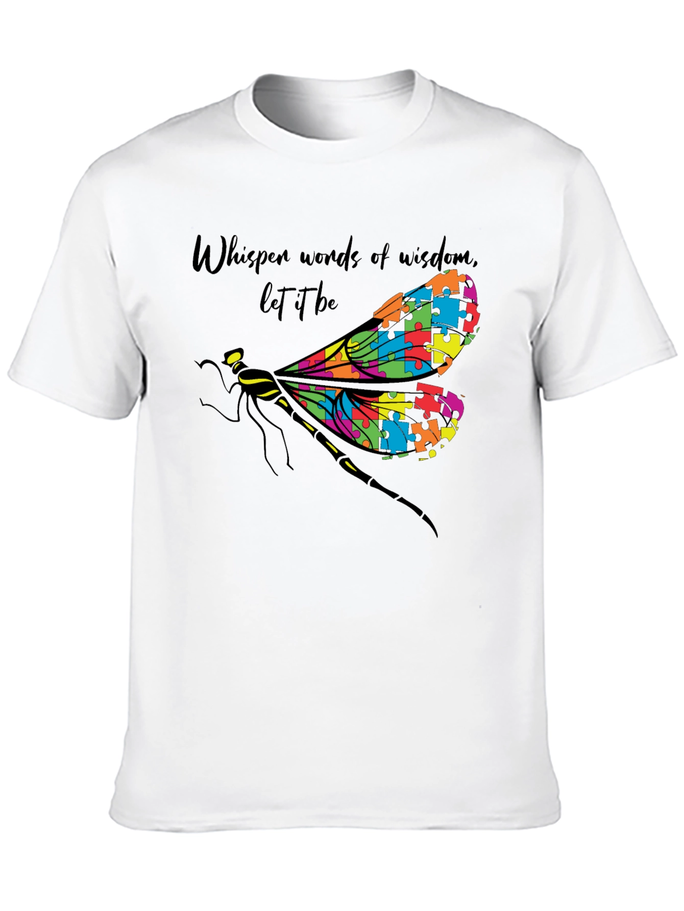 Autism Awareness Dragonfly Graphic T-Shirt