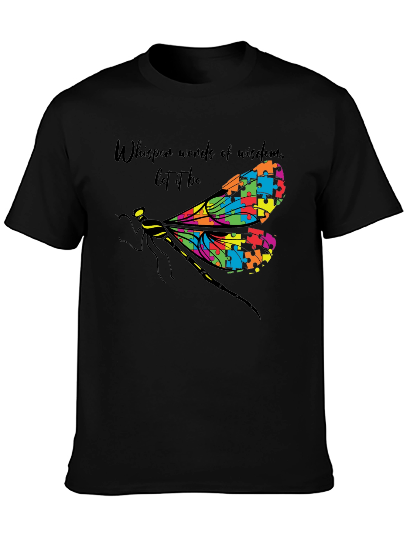 Autism Awareness Dragonfly Graphic T-Shirt