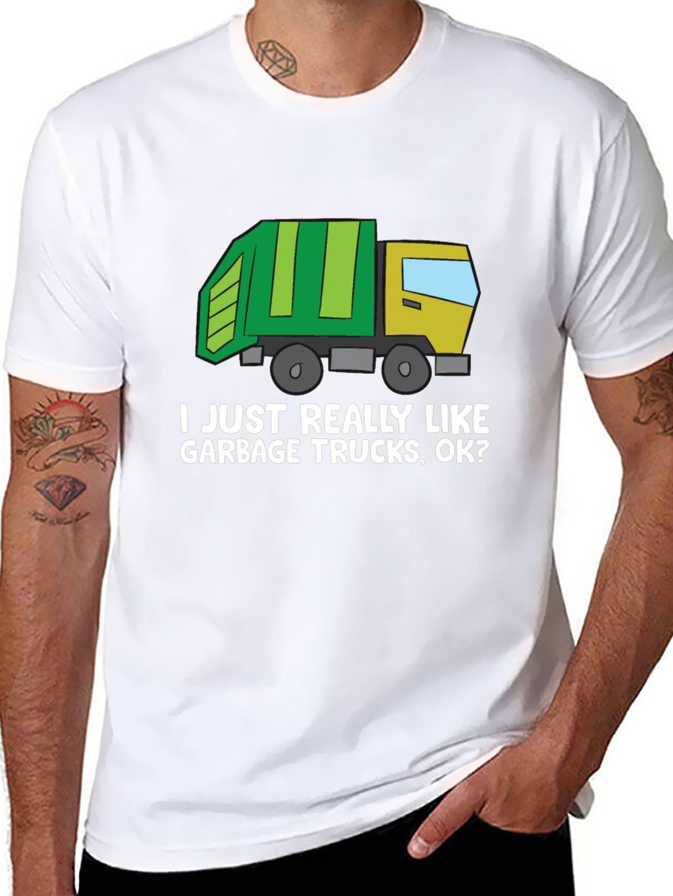 Garbage Truck Lover Black T-Shirt