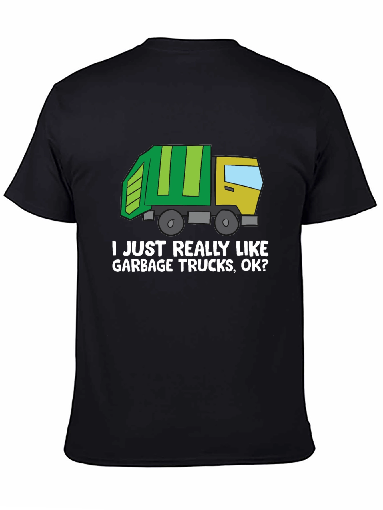 Garbage Truck Lover Black T-Shirt
