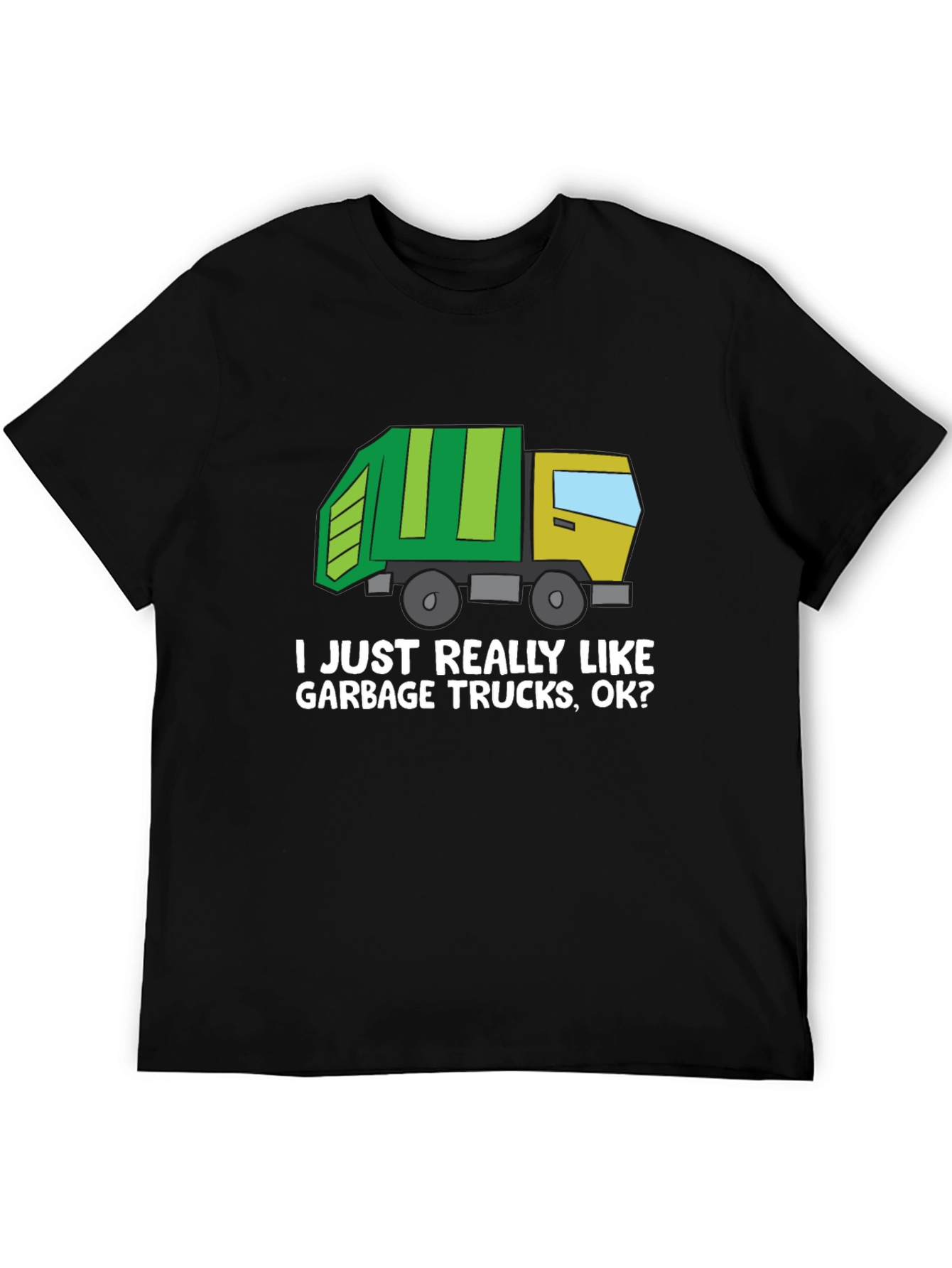 Garbage Truck Lover Black T-Shirt