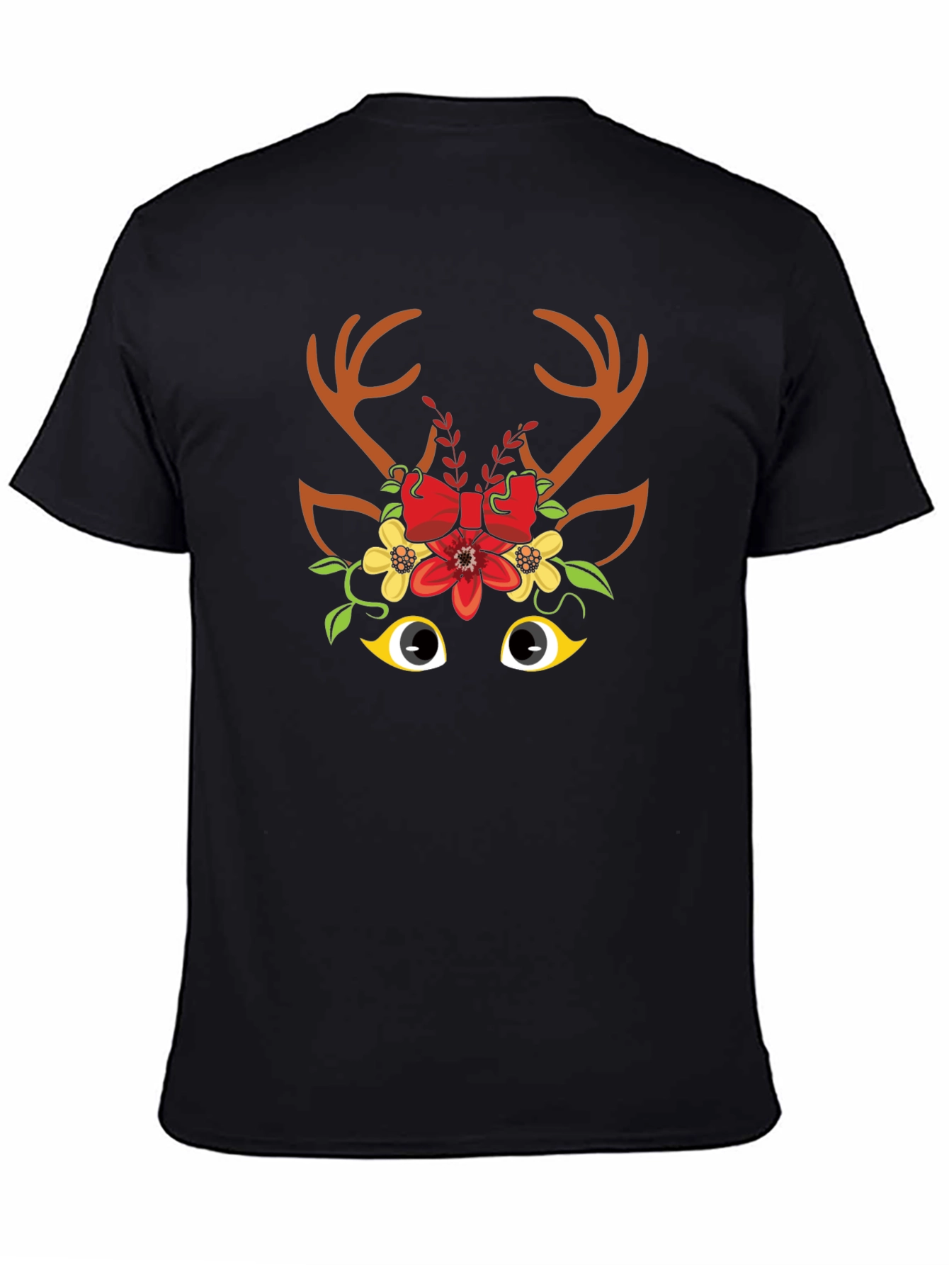 Festive Reindeer Graphic Tee - Holiday Cheer!