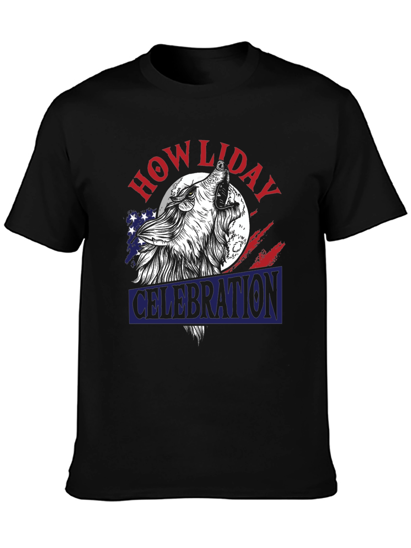 Howliday Celebration Wolf Graphic Tee