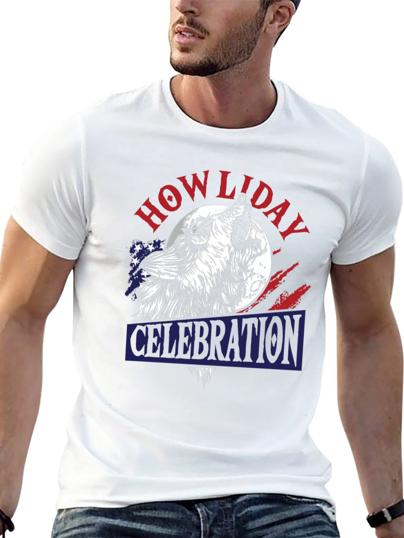Howliday Celebration Wolf Graphic Tee