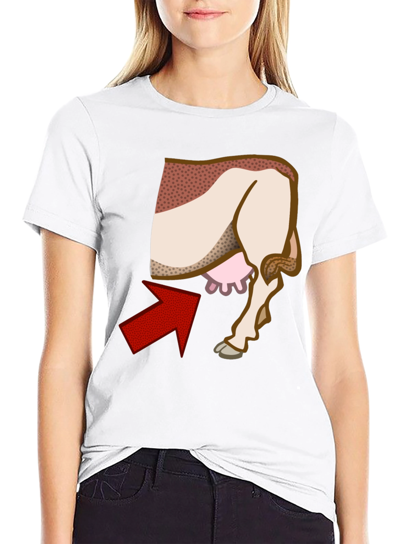 Funny Cow Udder T-Shirt Novelty Graphic Tee