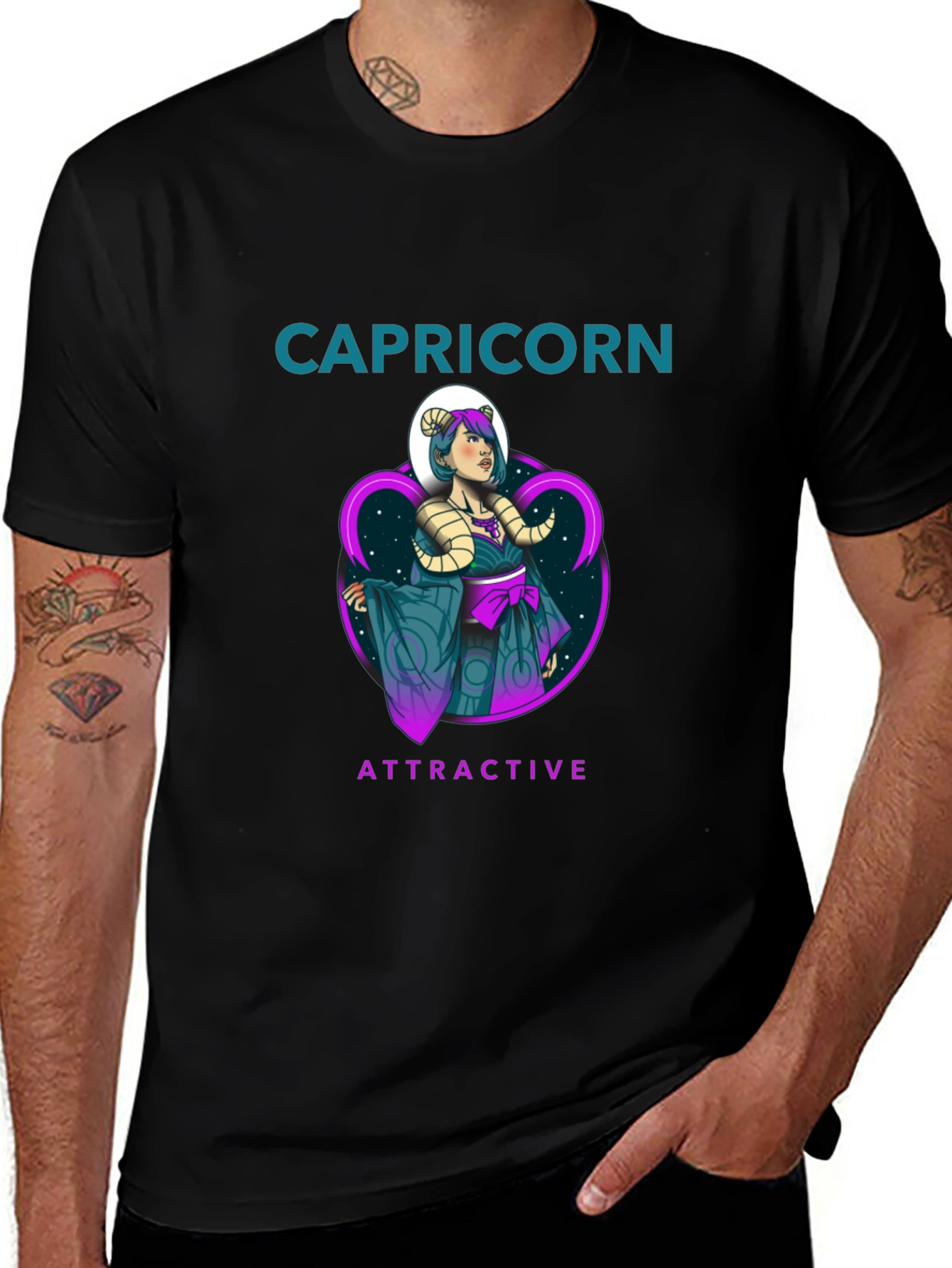 Capricorn Attractive Zodiac Graphic T-Shirt