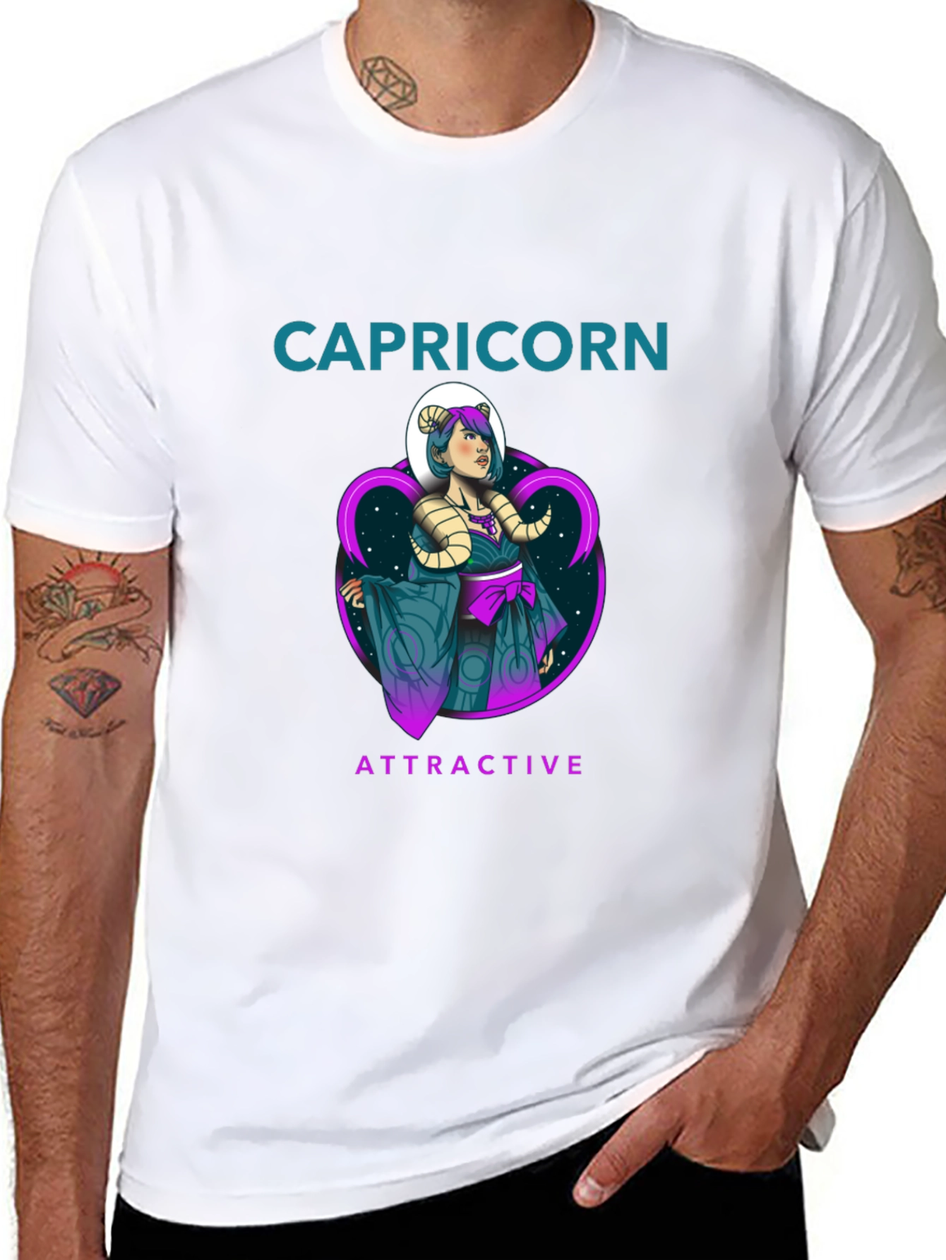 Capricorn Attractive Zodiac Graphic T-Shirt
