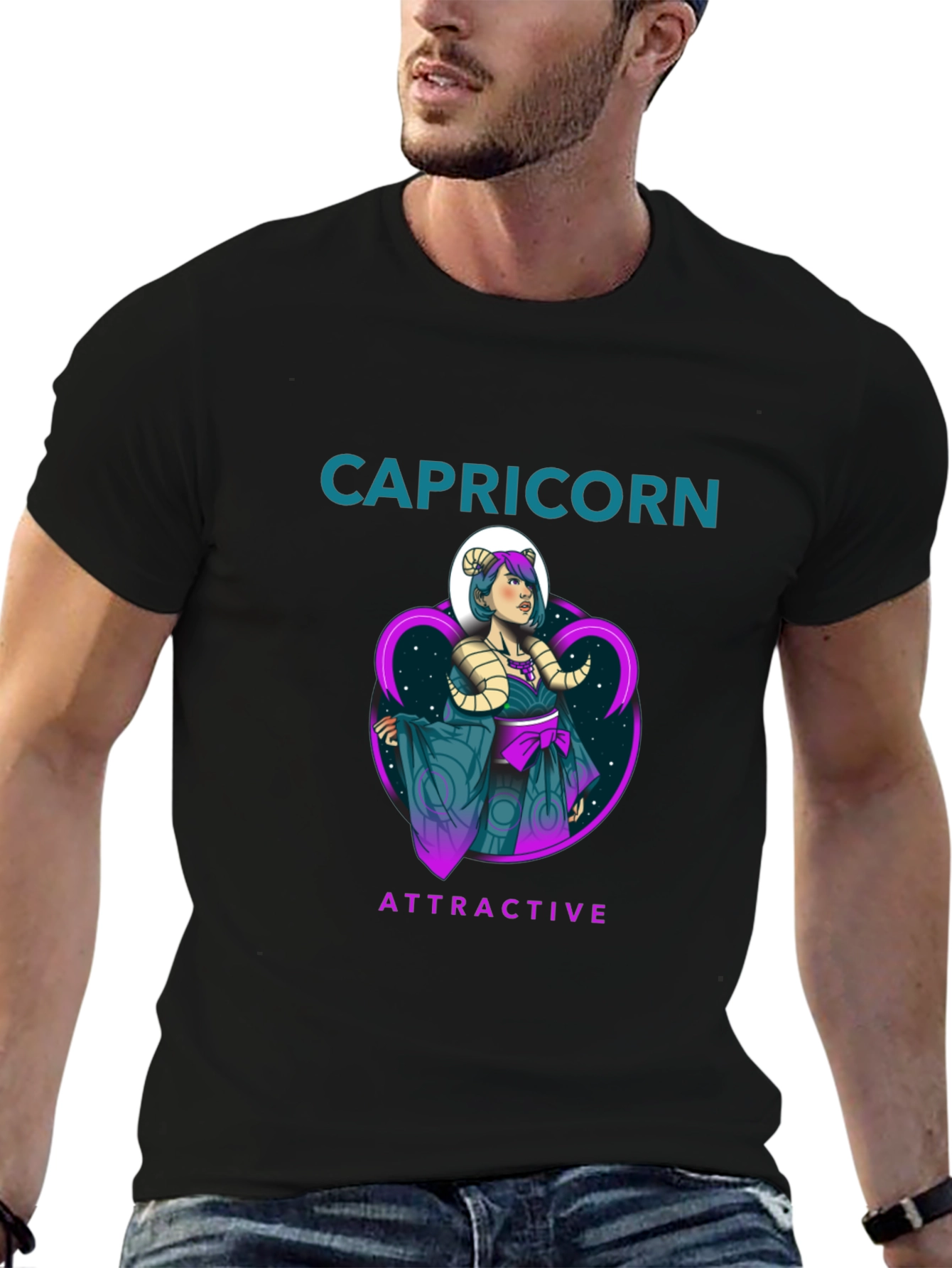 Capricorn Attractive Zodiac Graphic T-Shirt