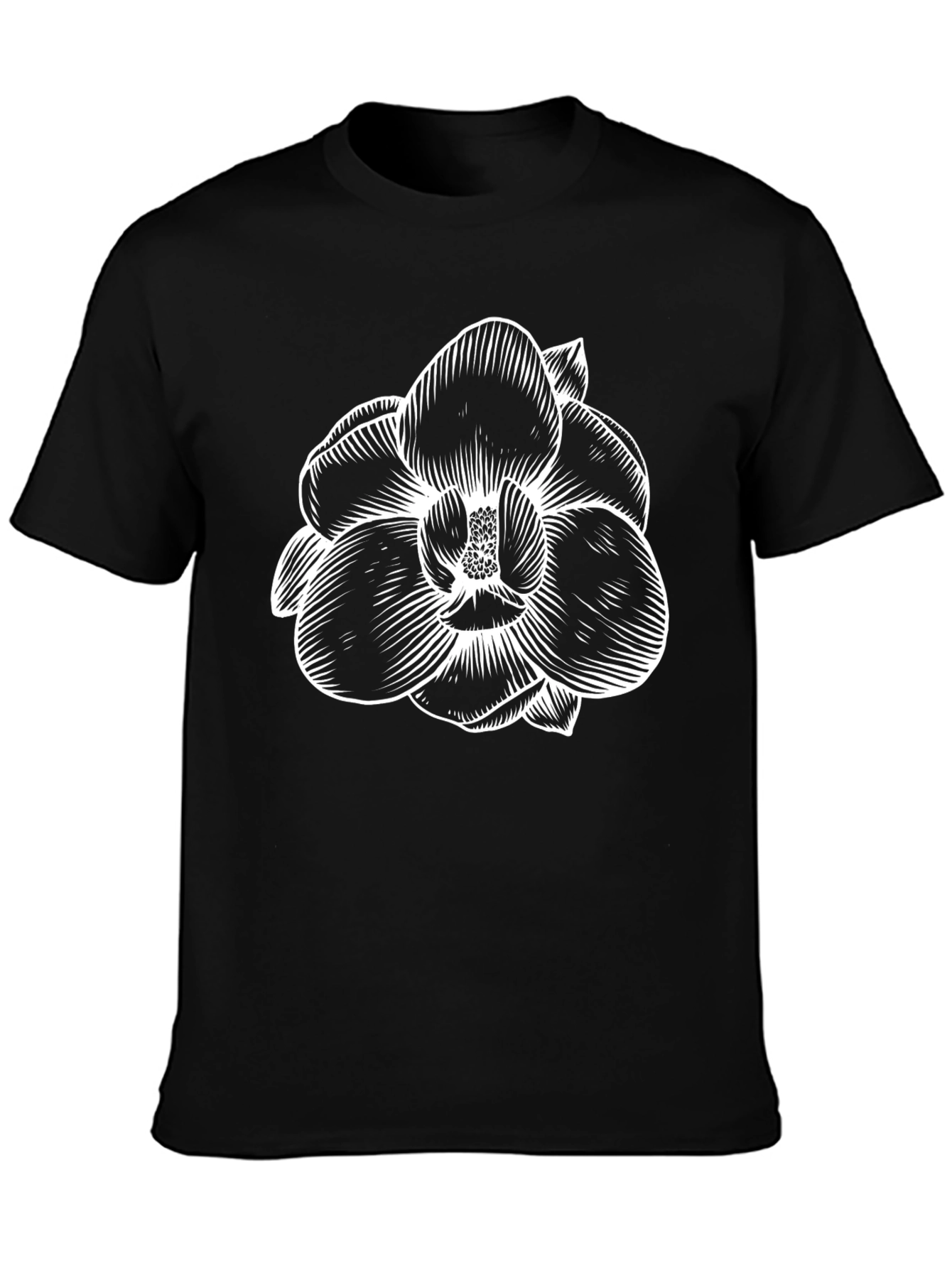 Black Floral Graphic Tee - Stylish Comfort