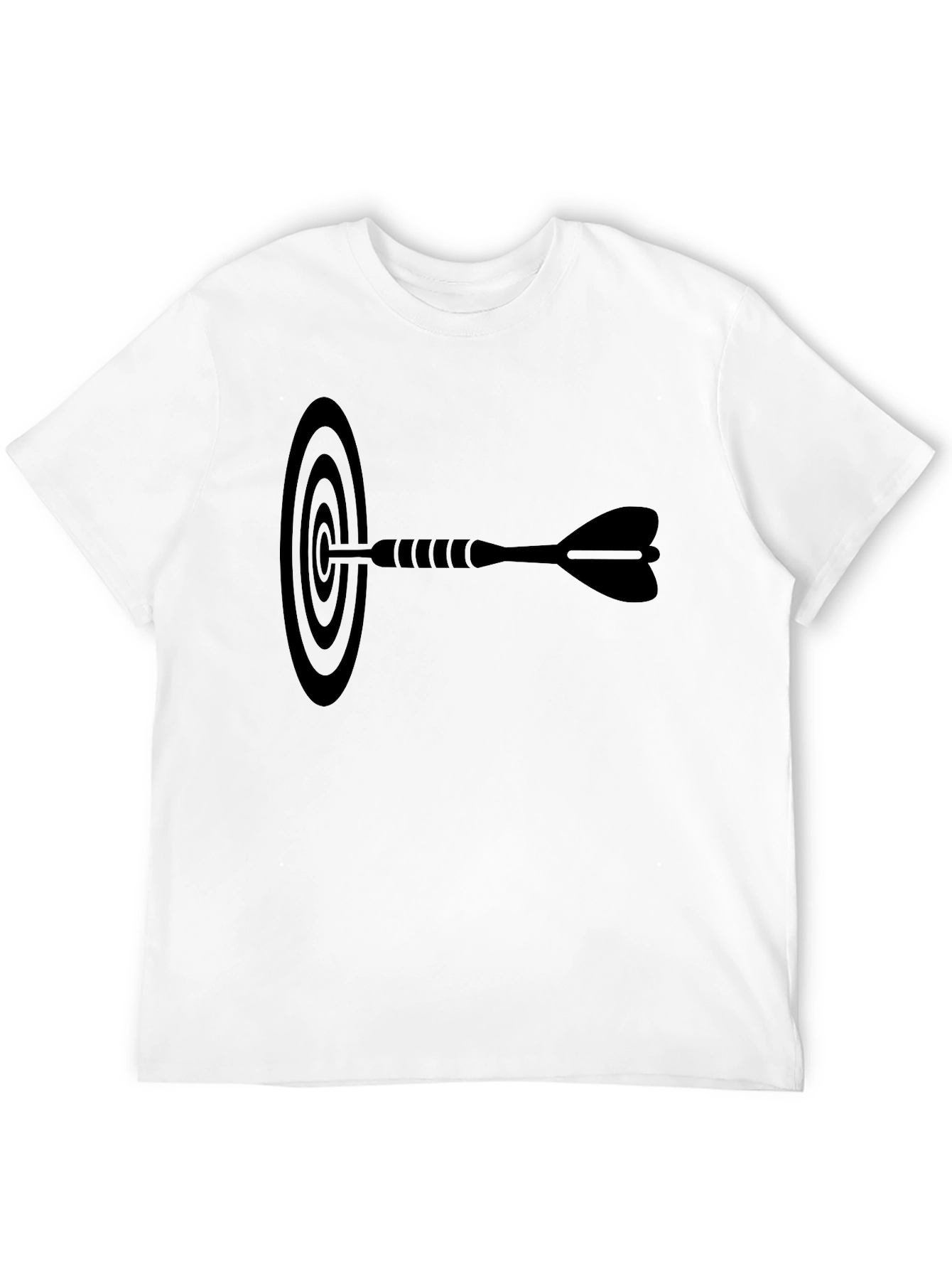 Dart Target Graphic Tee - Black Cotton T-Shirt