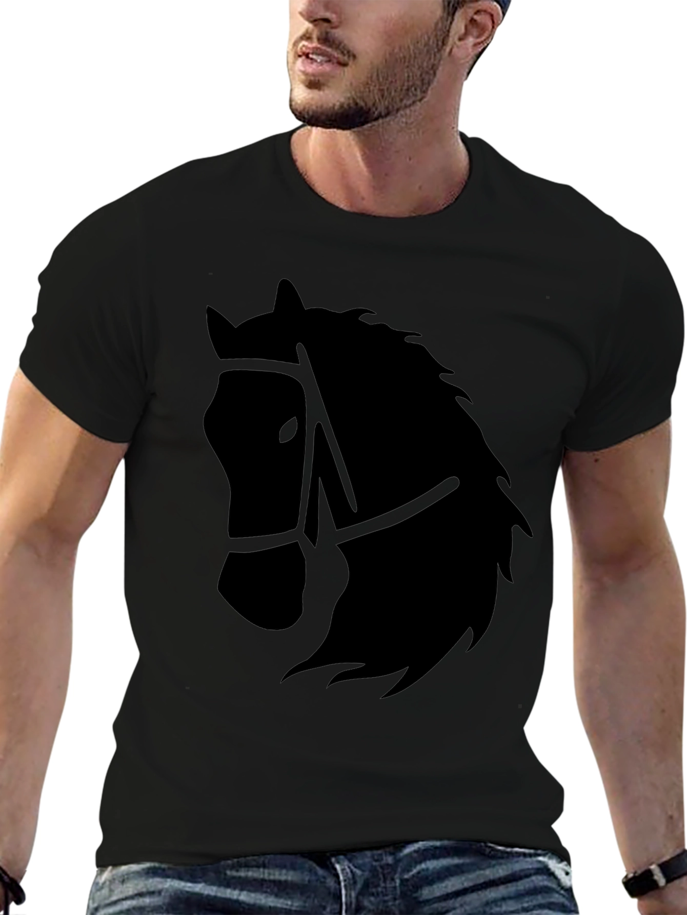 Horse Graphic Black T-Shirt