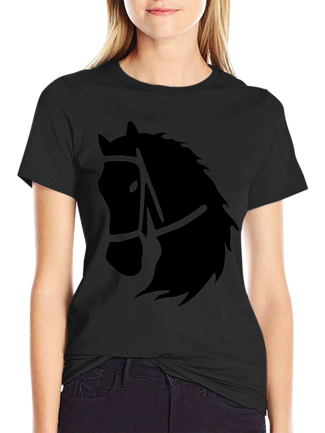 Horse Graphic Black T-Shirt