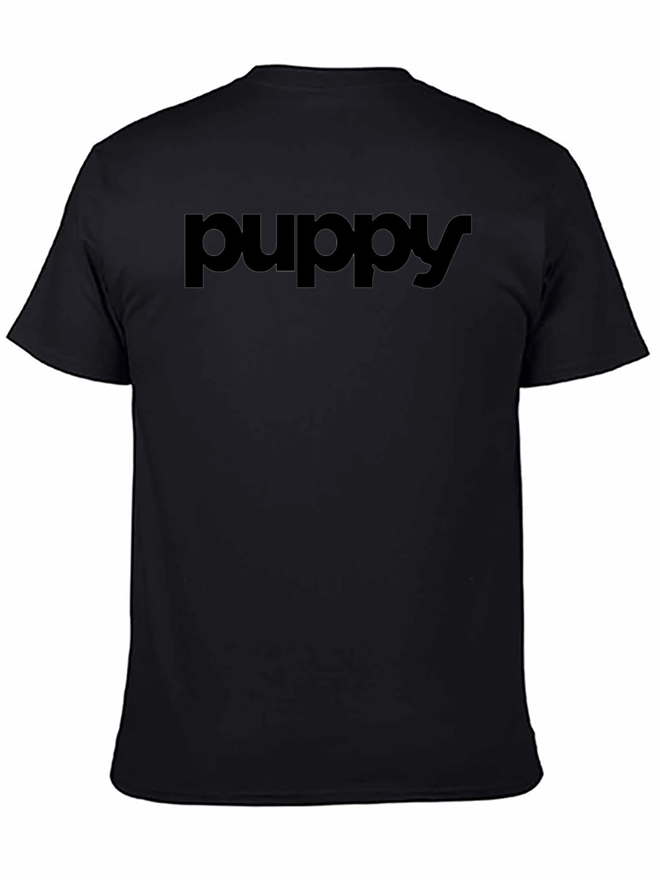 Puppy Black T-Shirt - Casual Style