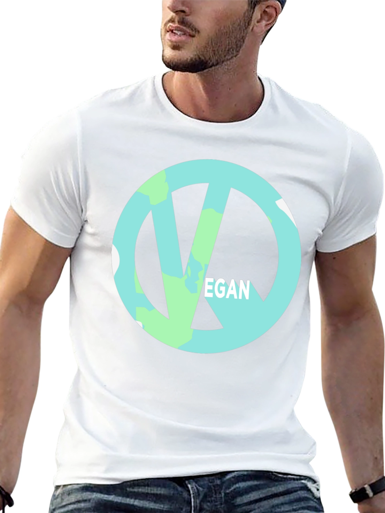Vegan Symbol Black Tee - Ethical & Stylish