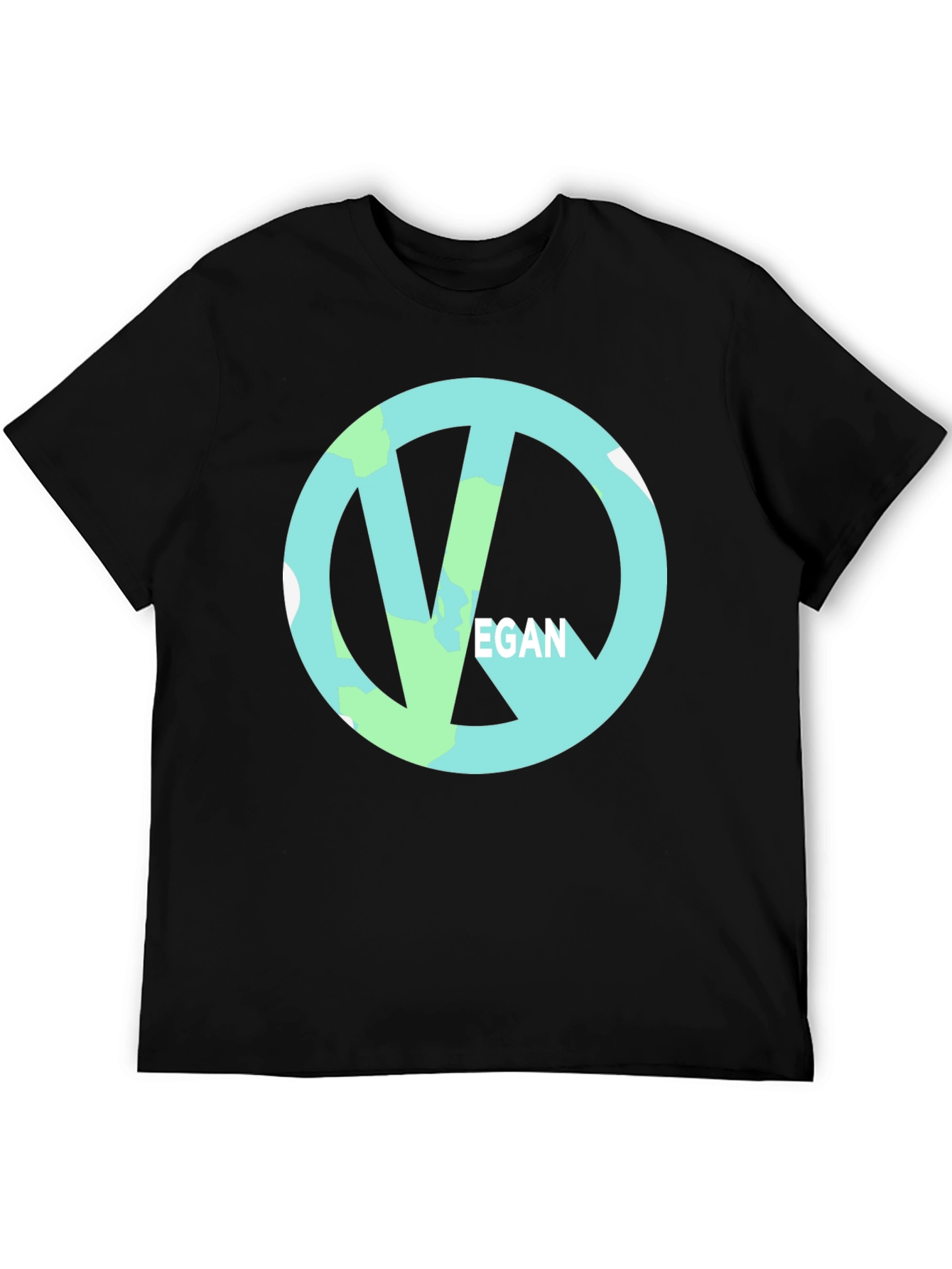 Vegan Symbol Black Tee - Ethical & Stylish