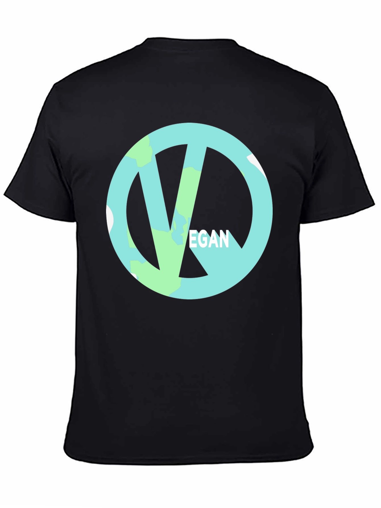 Vegan Symbol Black Tee - Ethical & Stylish