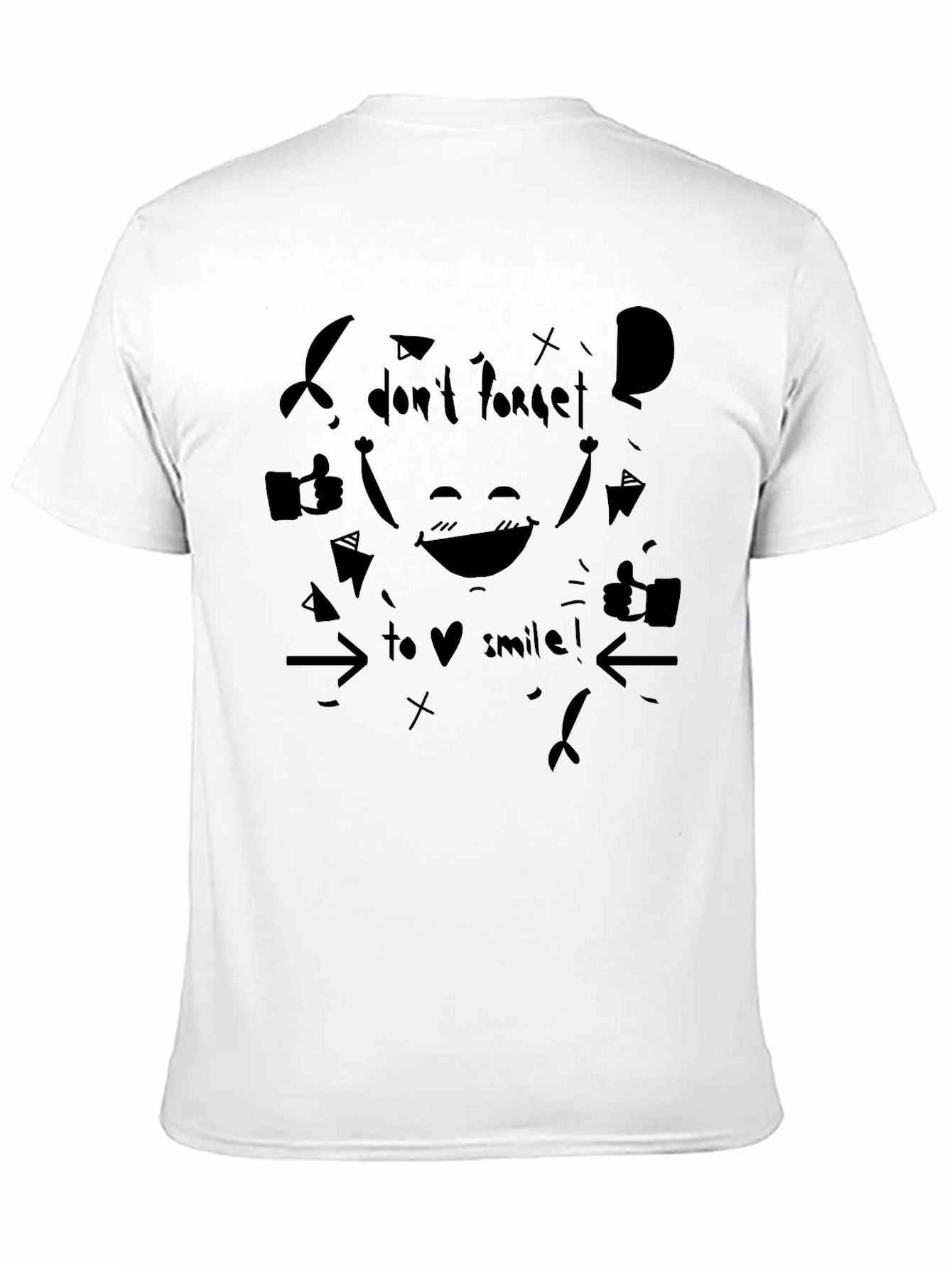 Black Dont Forget to Smile! Graphic Tee