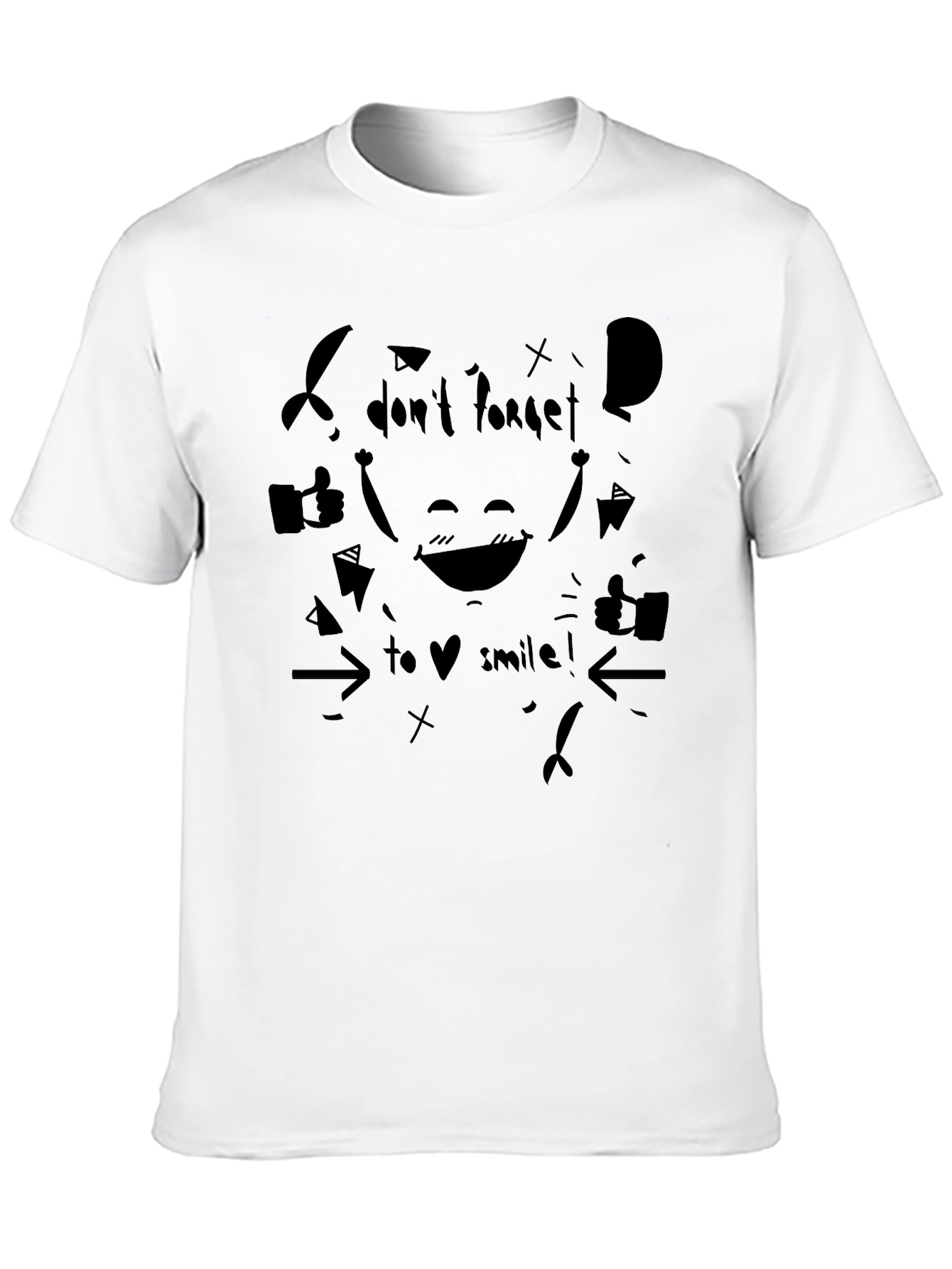 Black Dont Forget to Smile! Graphic Tee