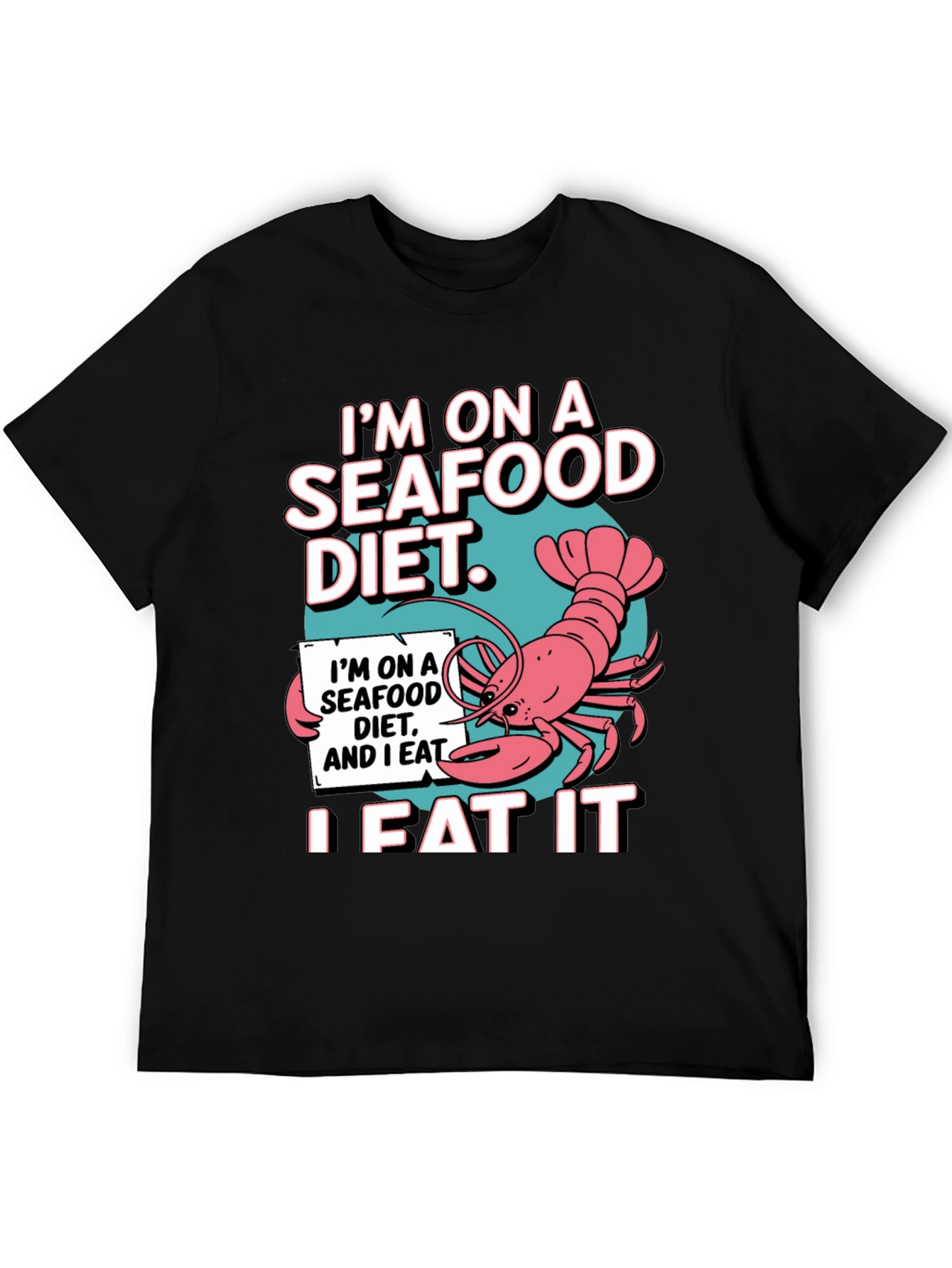 Seafood Diet T-Shirt - Funny Lobster Graphic Tee