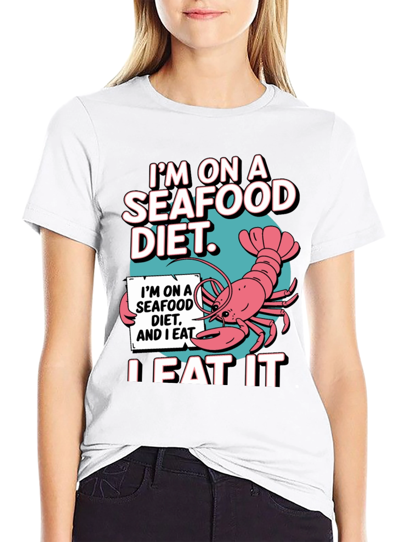 Seafood Diet T-Shirt - Funny Lobster Graphic Tee
