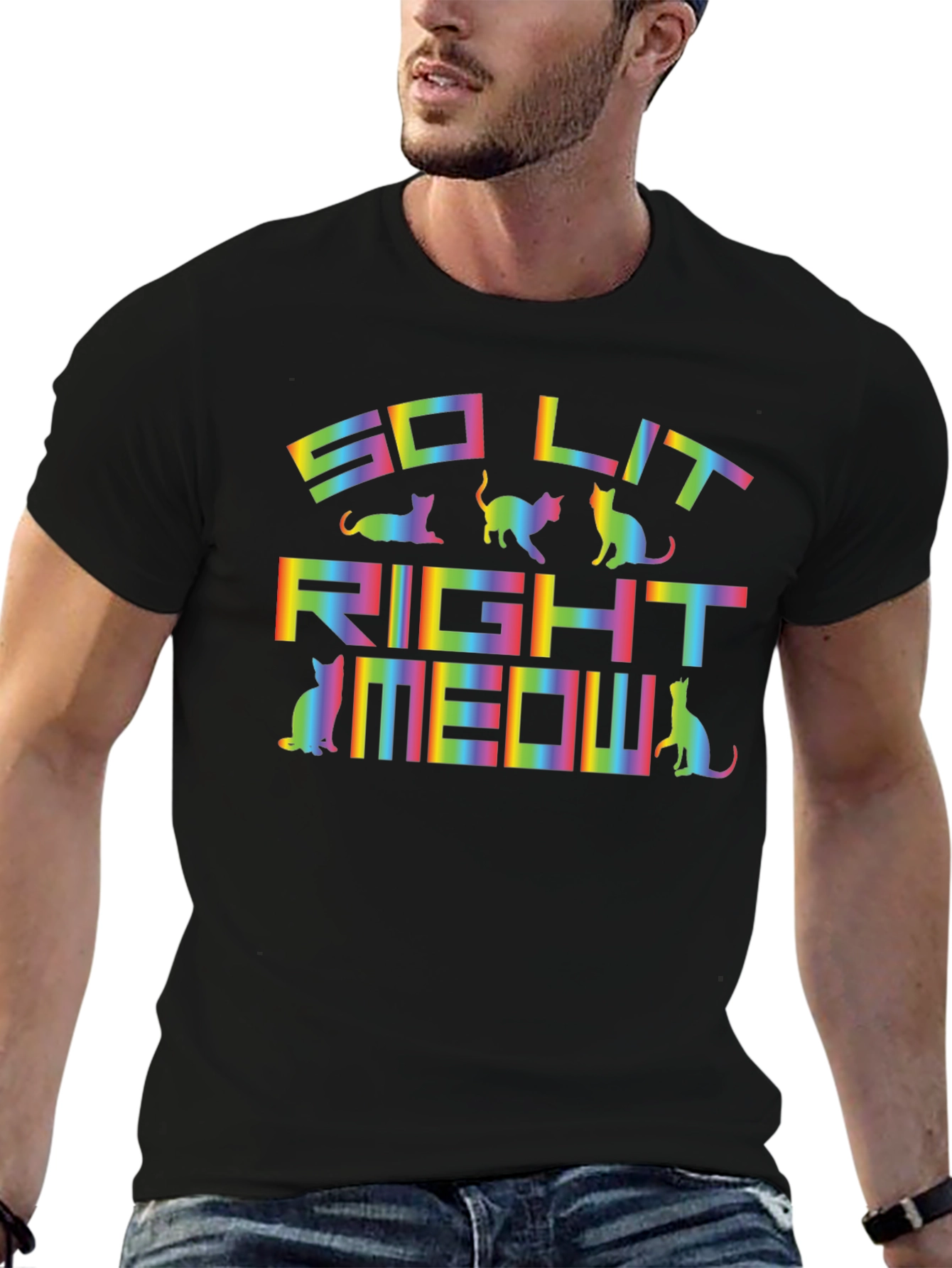 So Lit Right Meow Cat T-Shirt