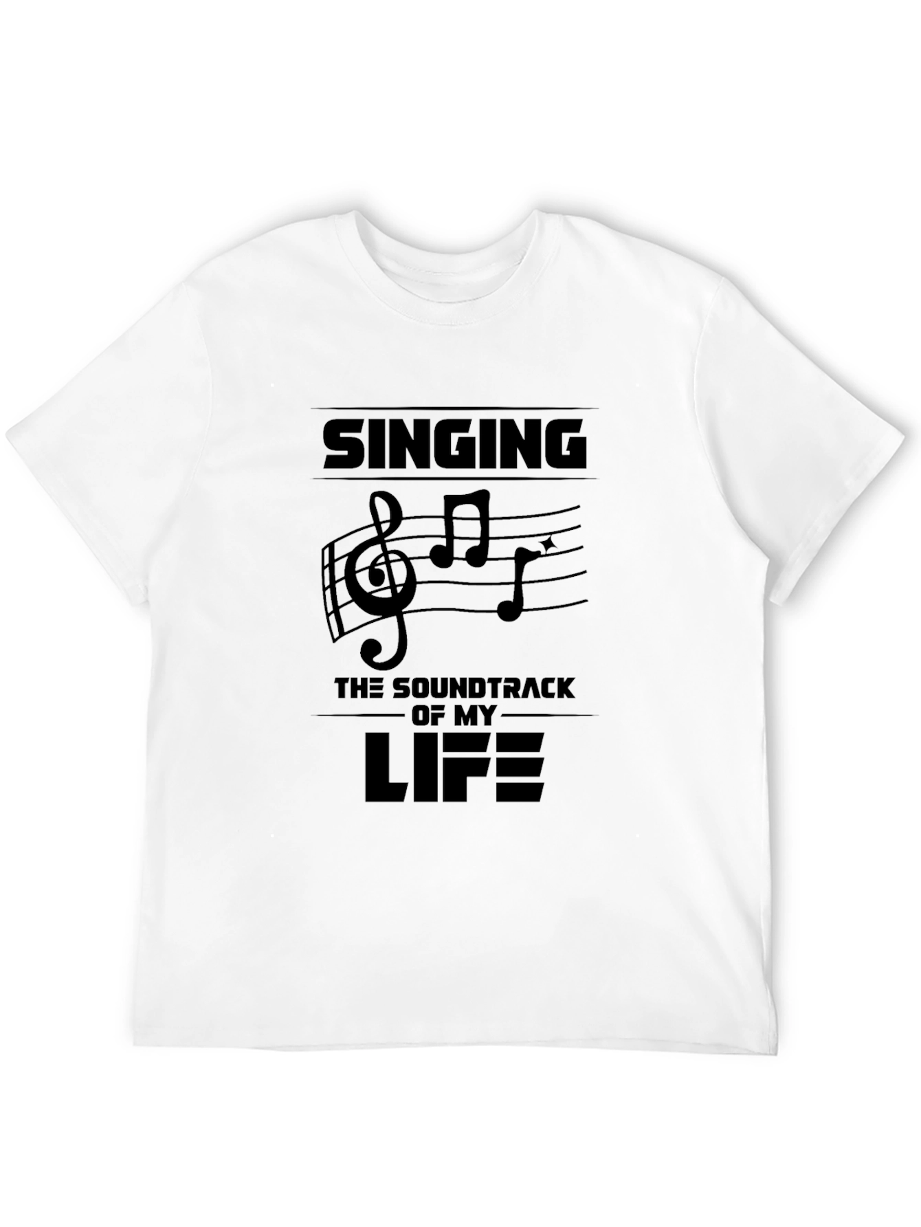 Singing Soundtrack of My Life Black T-Shirt