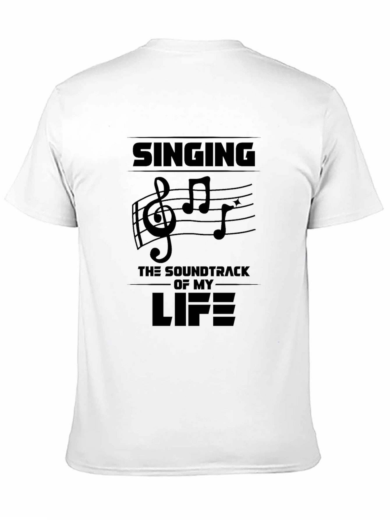 Singing Soundtrack of My Life Black T-Shirt