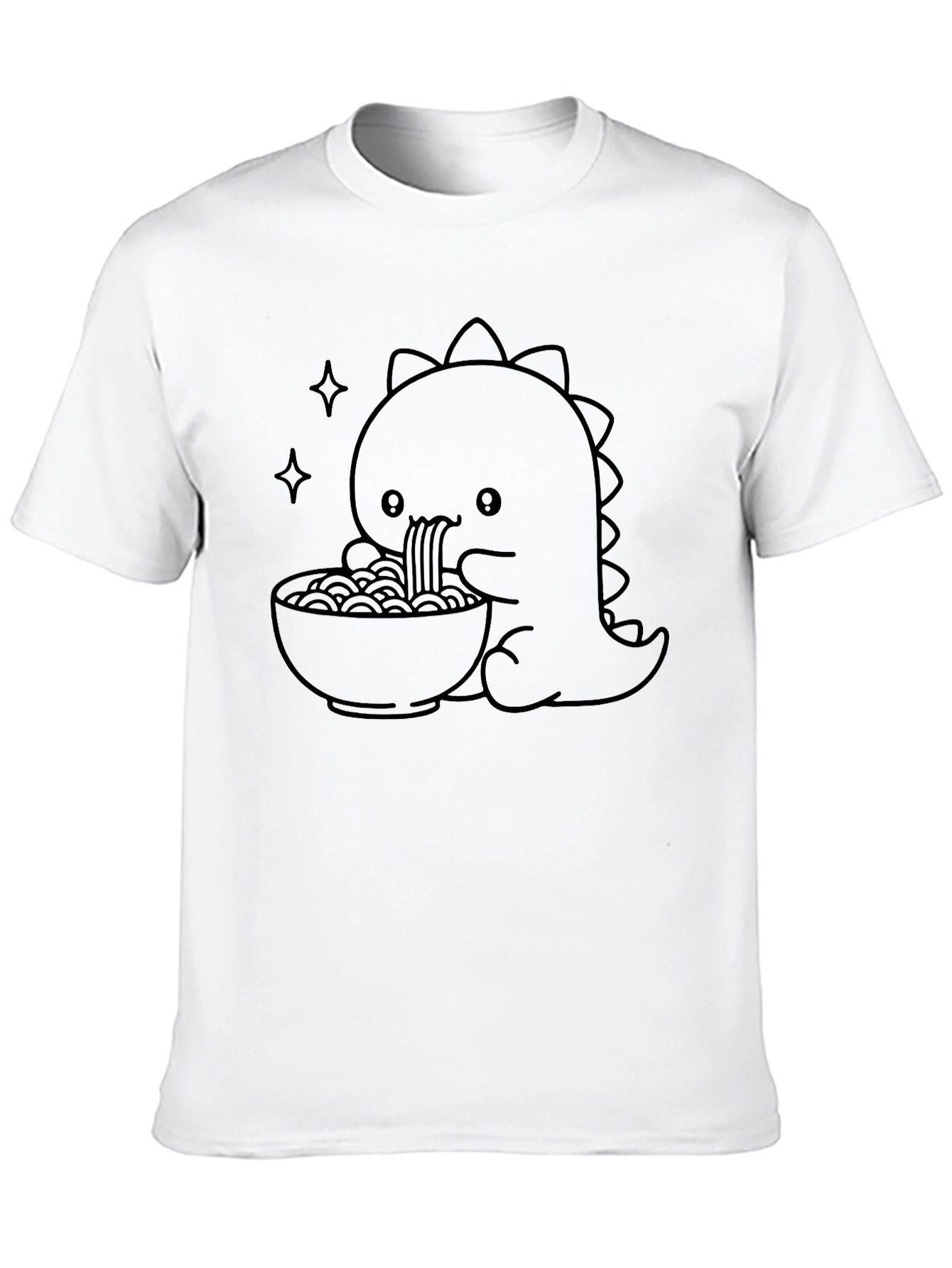 Dino Ramen T-Shirt - Cute Cartoon Style