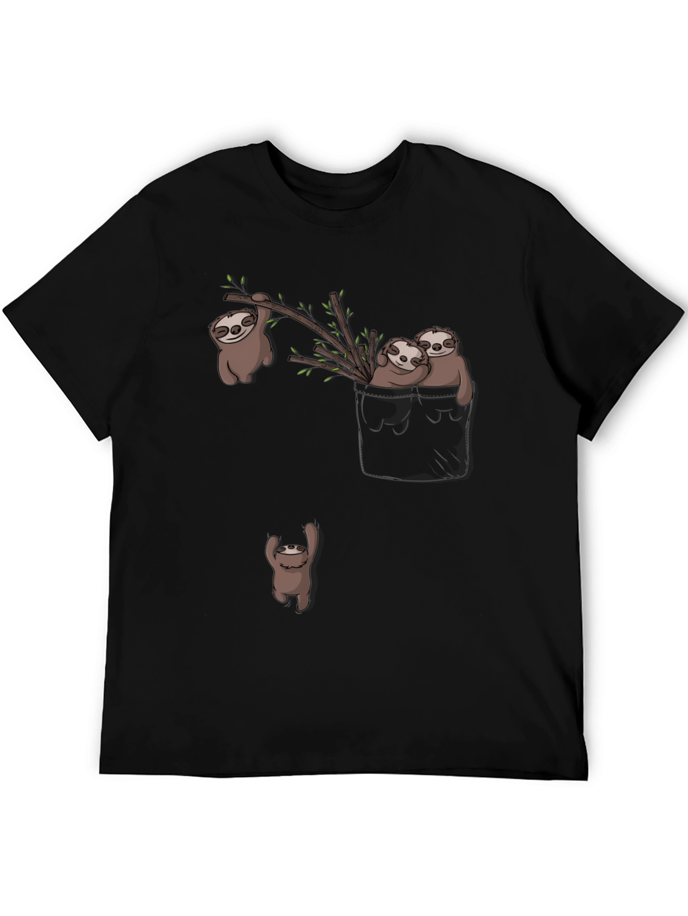Sloth Pocket T-Shirt: Cute & Funny
