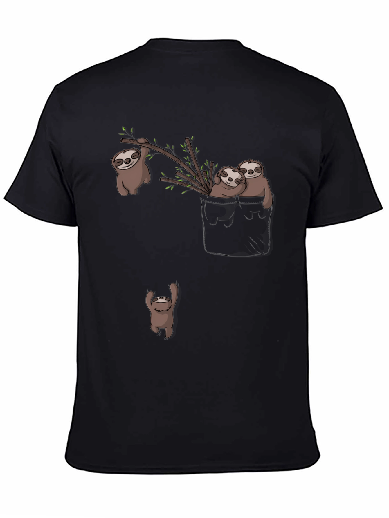 Sloth Pocket T-Shirt: Cute & Funny