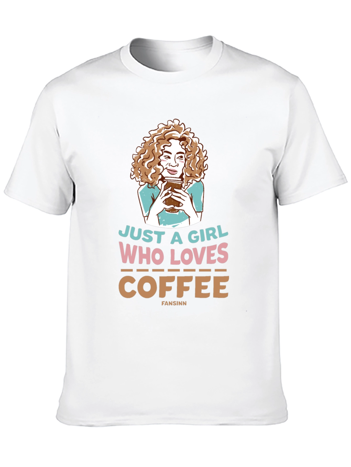Just A Girl Who Loves Coffee Black T-Shirt