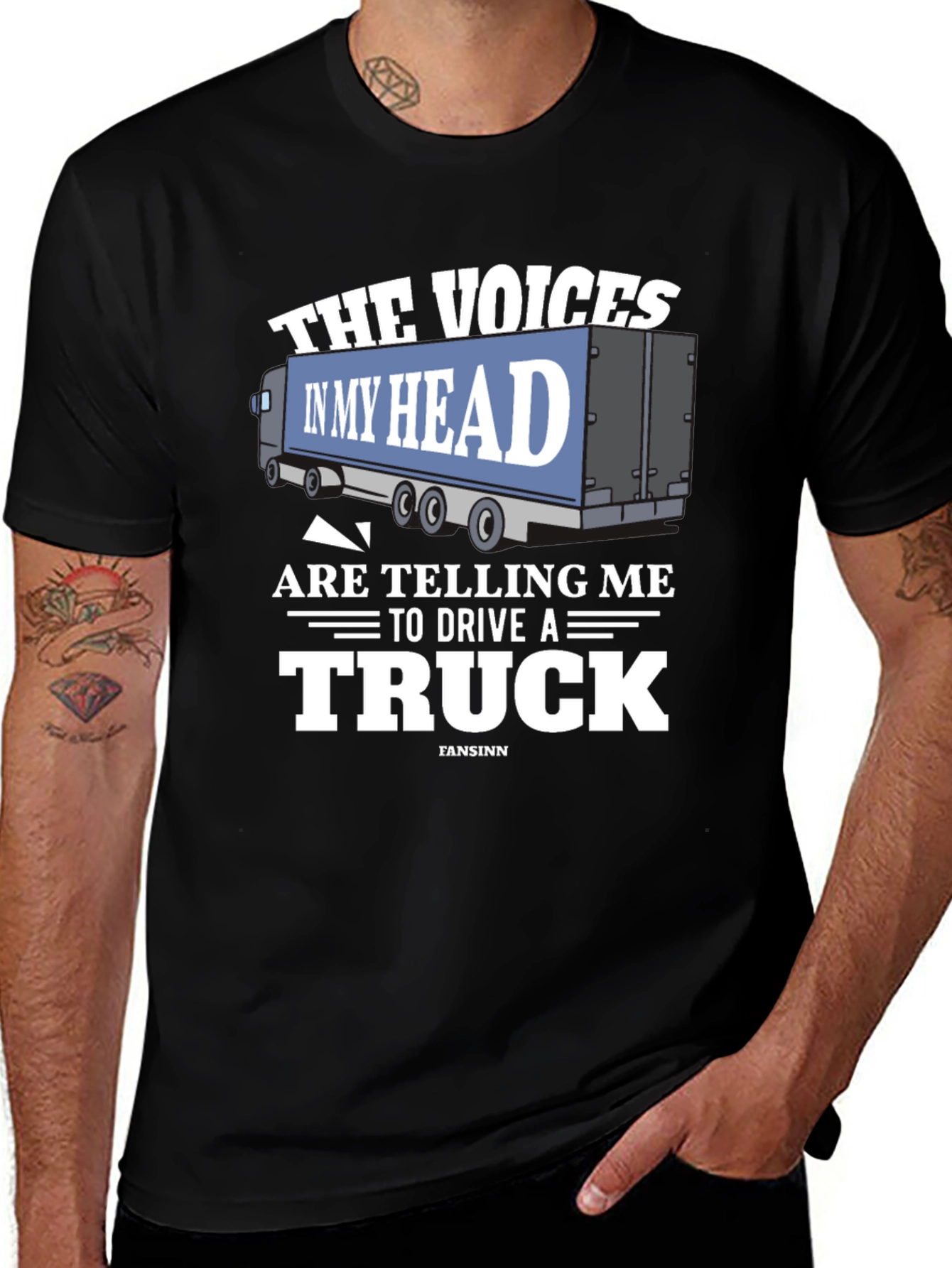Voices in My Head Trucker T-Shirt