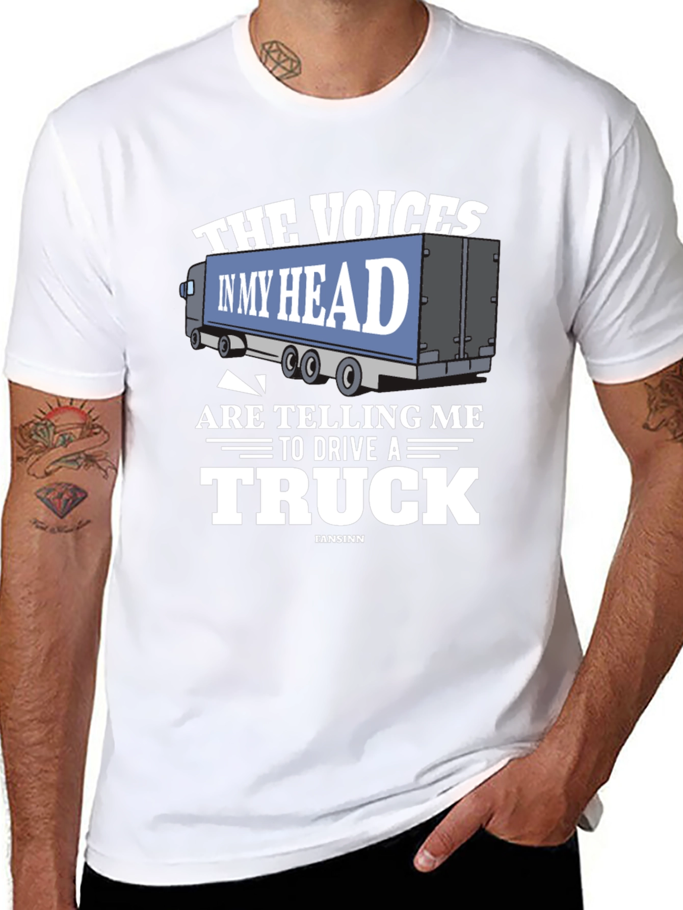 Voices in My Head Trucker T-Shirt