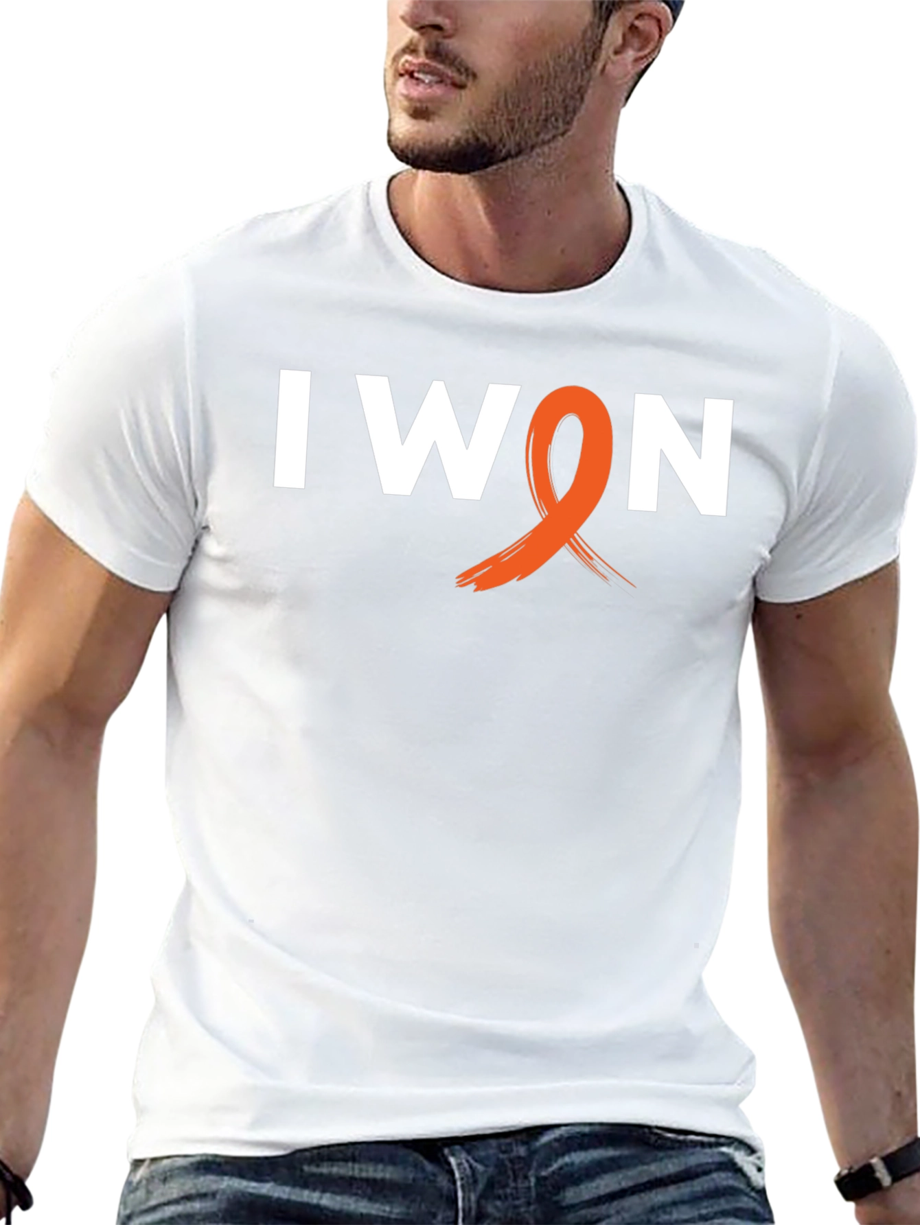 I WON Awareness Ribbon Graphic Tee - Black
