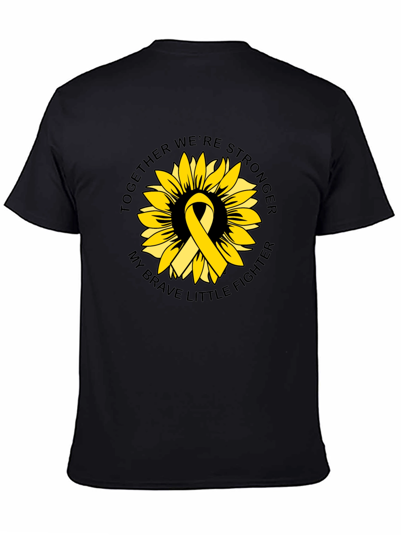 Sunflower Ribbon Graphic T-Shirt - Brave Fighter