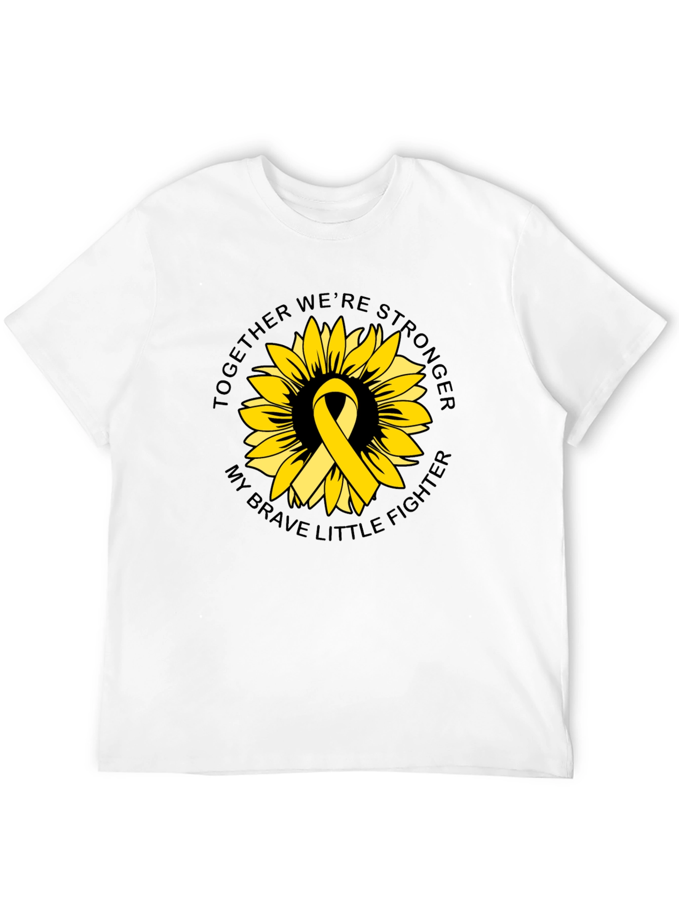Sunflower Ribbon Graphic T-Shirt - Brave Fighter