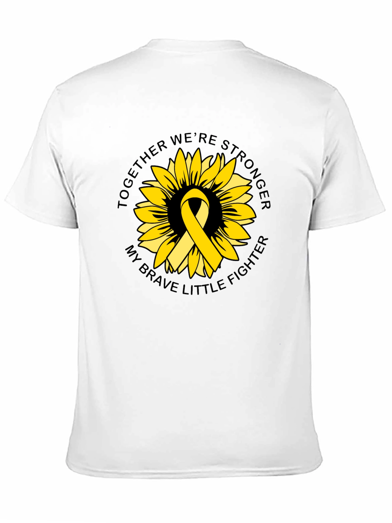 Sunflower Ribbon Graphic T-Shirt - Brave Fighter
